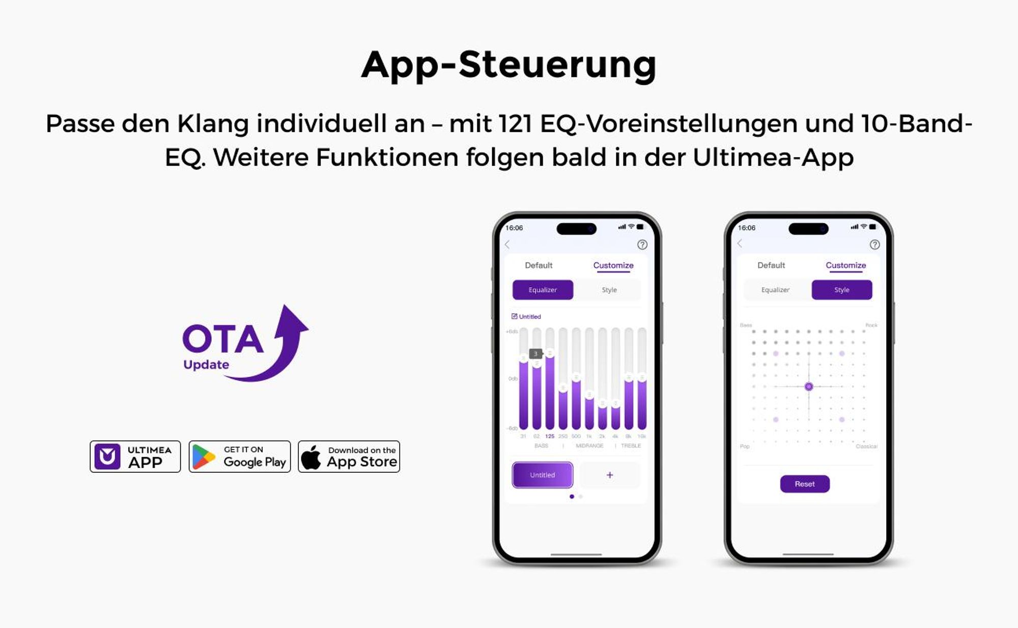 ULTIMEA 5.1 Dolby Atmos Soundbar, Heimkino-Soundsystem mit Subwoofer für TV, 300W Leistung, einstellbare Bassverstärkung, App-Steuerung, Bluetooth 5.4