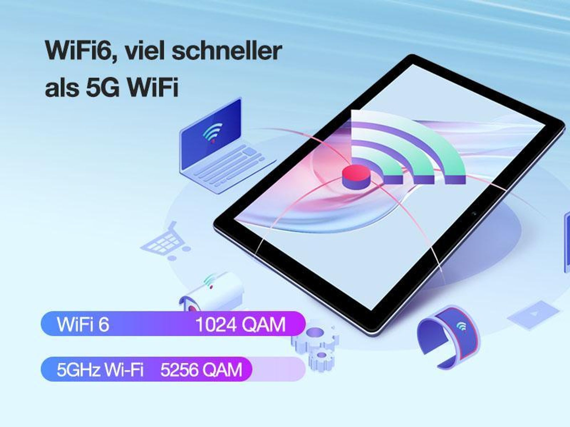 DOOGEE U10 - Tablet Android 15, 10,1 Zoll, 9GB(4+5)RAM+128GB (bis 1TB erweiterbar), WiFi 6