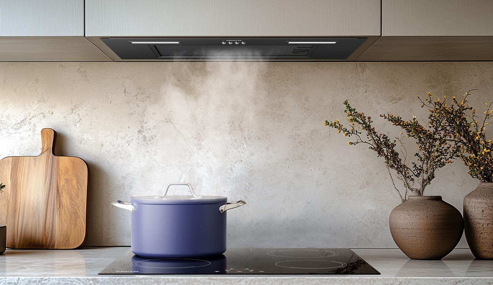CIARRA A+++ 650 m³/h cofano sottopiano cofano da incasso 60 cm acciaio inox cofano da incasso nero ricircolo aria di scarico VMB6926A