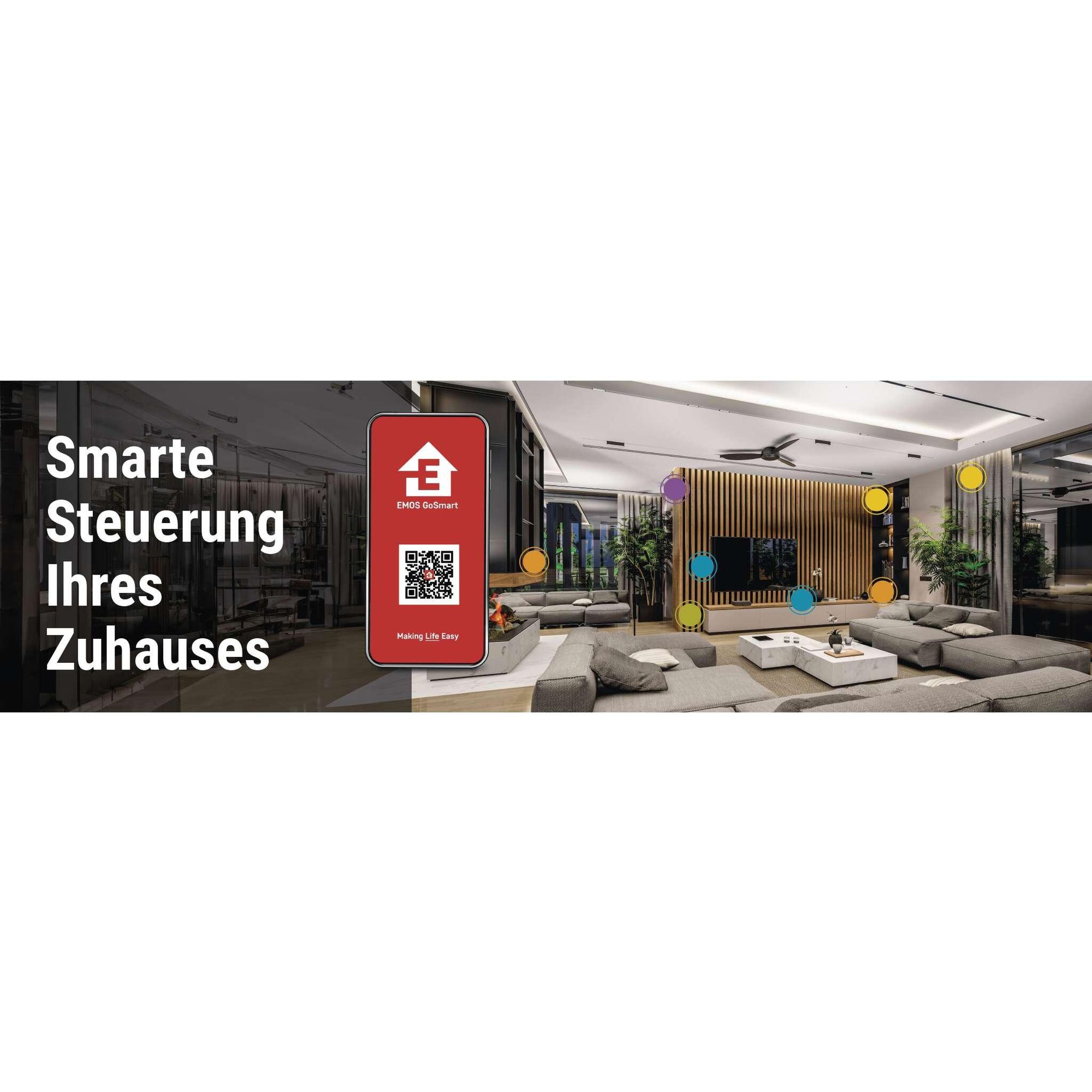 EMOS GoSmart Thermostat mit App, WiFi, OpenTherm, tragbare Steuereinheit mit Touch-Bedienung, Tuya, Smart Life, Google und Alexa kompatibel, P56S11