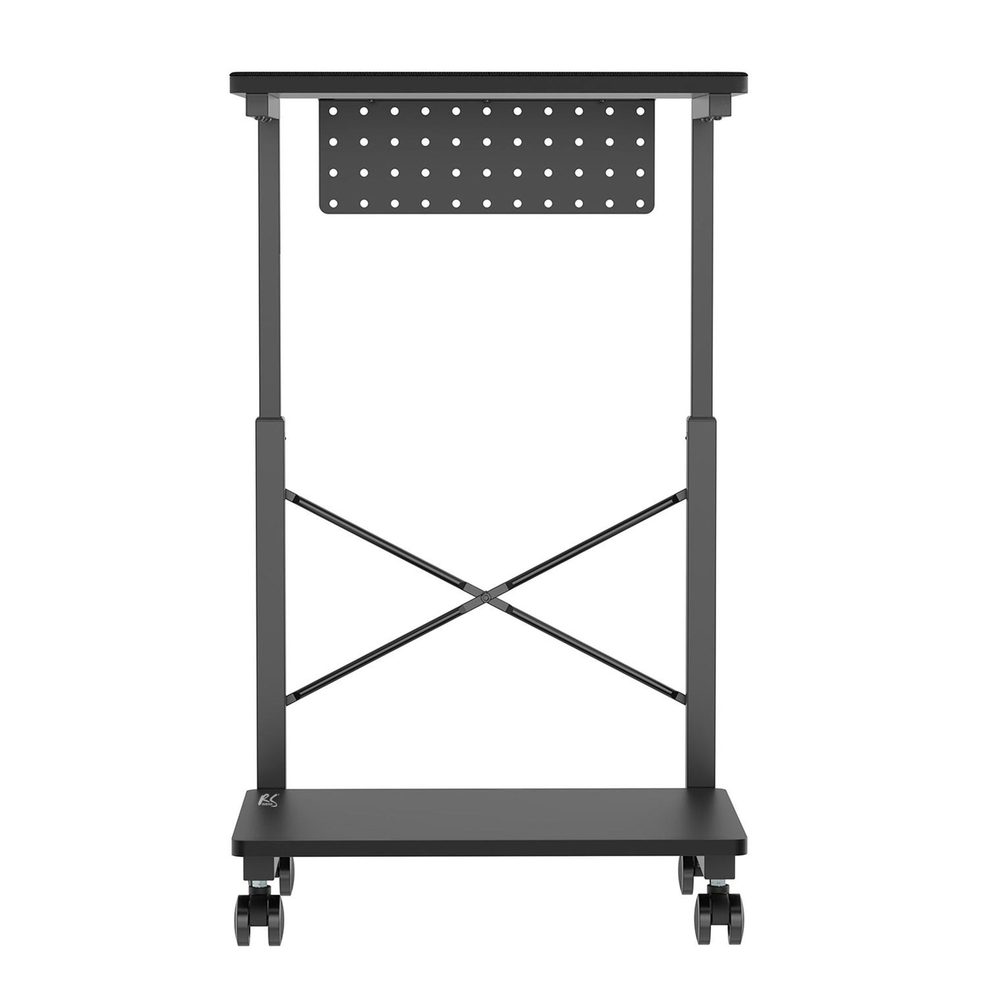CPU Computerwagen mit Regal, 80kg max, höhenverstellbar 550850mm, NanoRS RS430