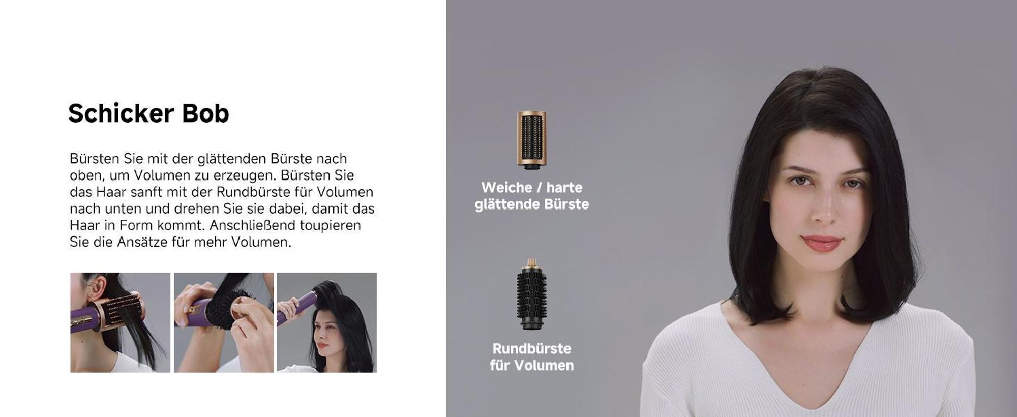 Dreame AirStyle Pro,7in1-Multistyler,Schnelltrocknend,2 Lockenaufsätze,Volumen für das Haar,glättende Bürste,Kräusel-Reduzierung,2026Neue Version,Lila