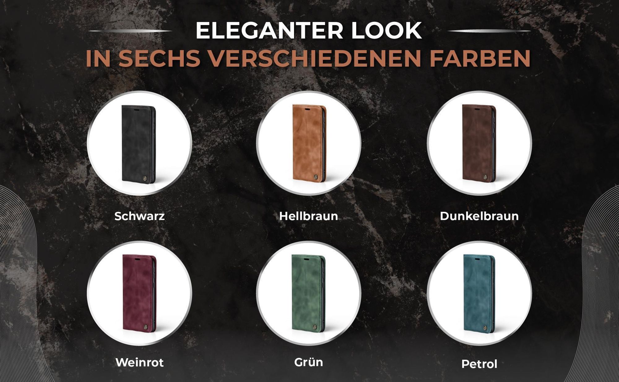 Flip-Hüllen für Samsung Galaxy A14 / A14 5G in verschiedenen Farben und elegantem Design
