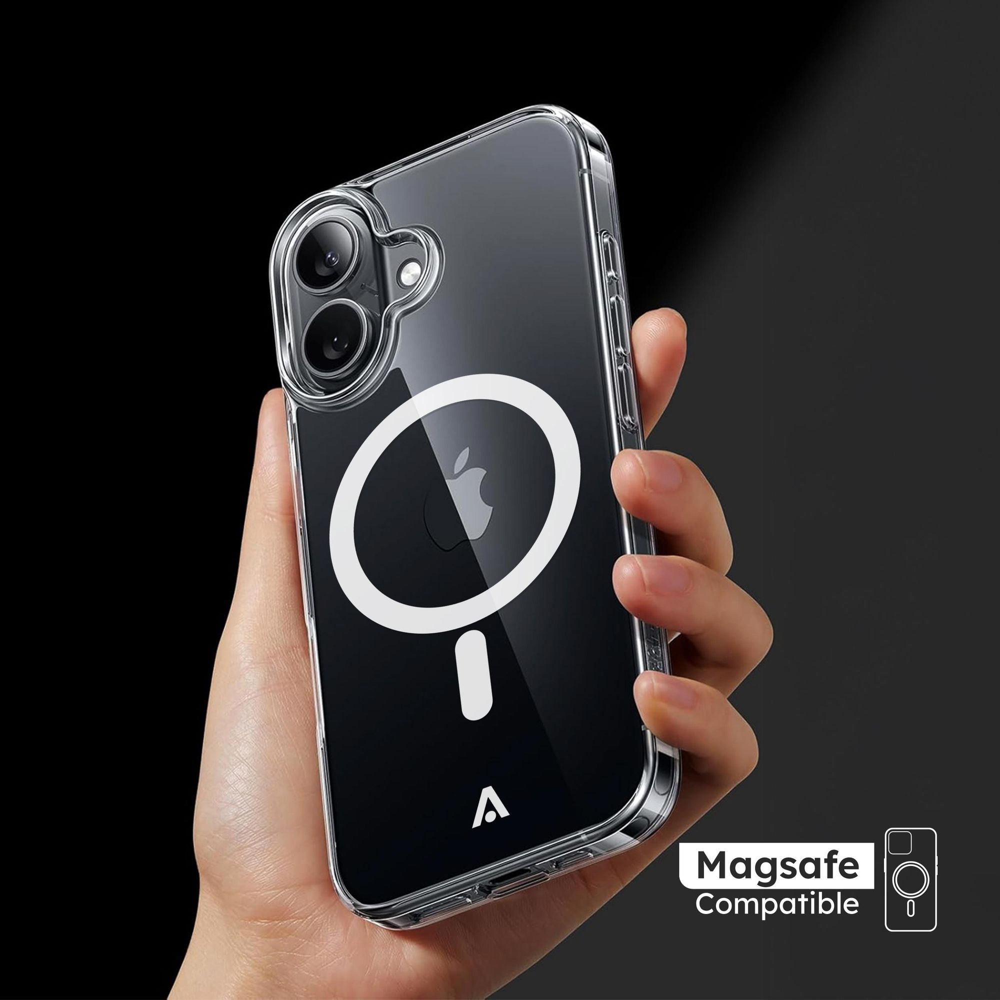 alkaya. LUCID kompatibel mit MagSafe iPhone 16 Plus Schutzhülle, Handyhülle, Silikonhülle - Transparent