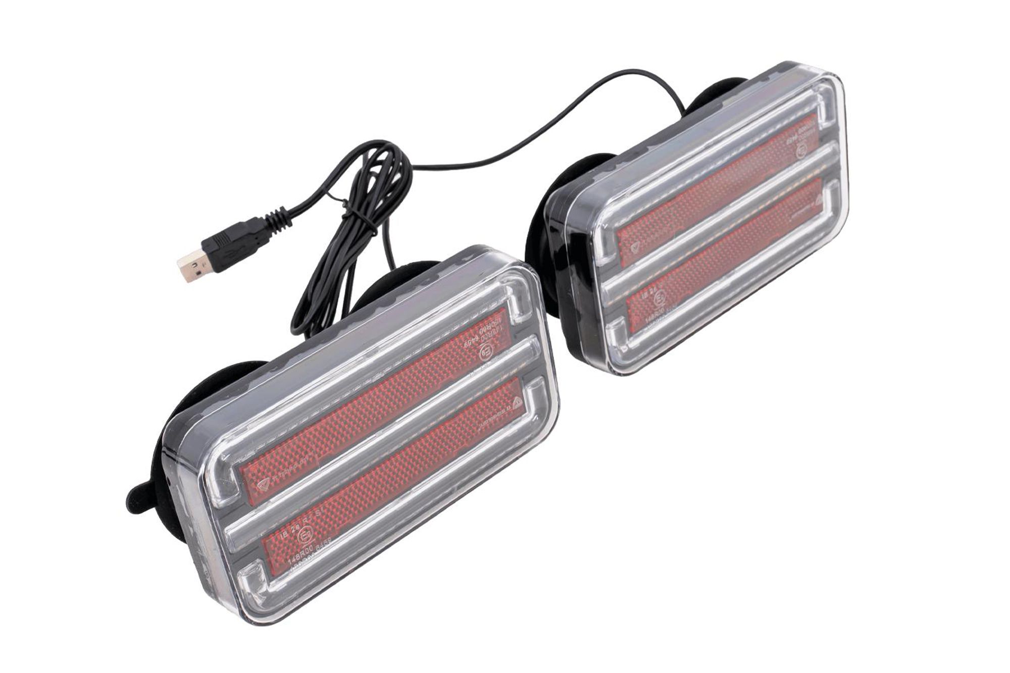 TT TECHNOLOGY TT.12028B-DI kabellose LED Rückleuchten Set, Positionslicht Bremslicht Blinker, 12 bis 24 V, IP65, magnetische Befestigung, für Anhänger