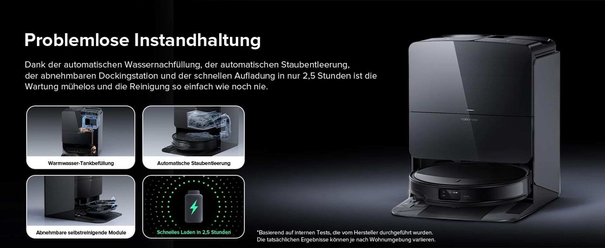 Roborock Saros 10R Set Staubsauger Roboter mit Wischfunktion, 22,000 Pa, Automatische Mop-Entfernung, 7,98cm Ultra-Slim Design, StarSight System 2.0