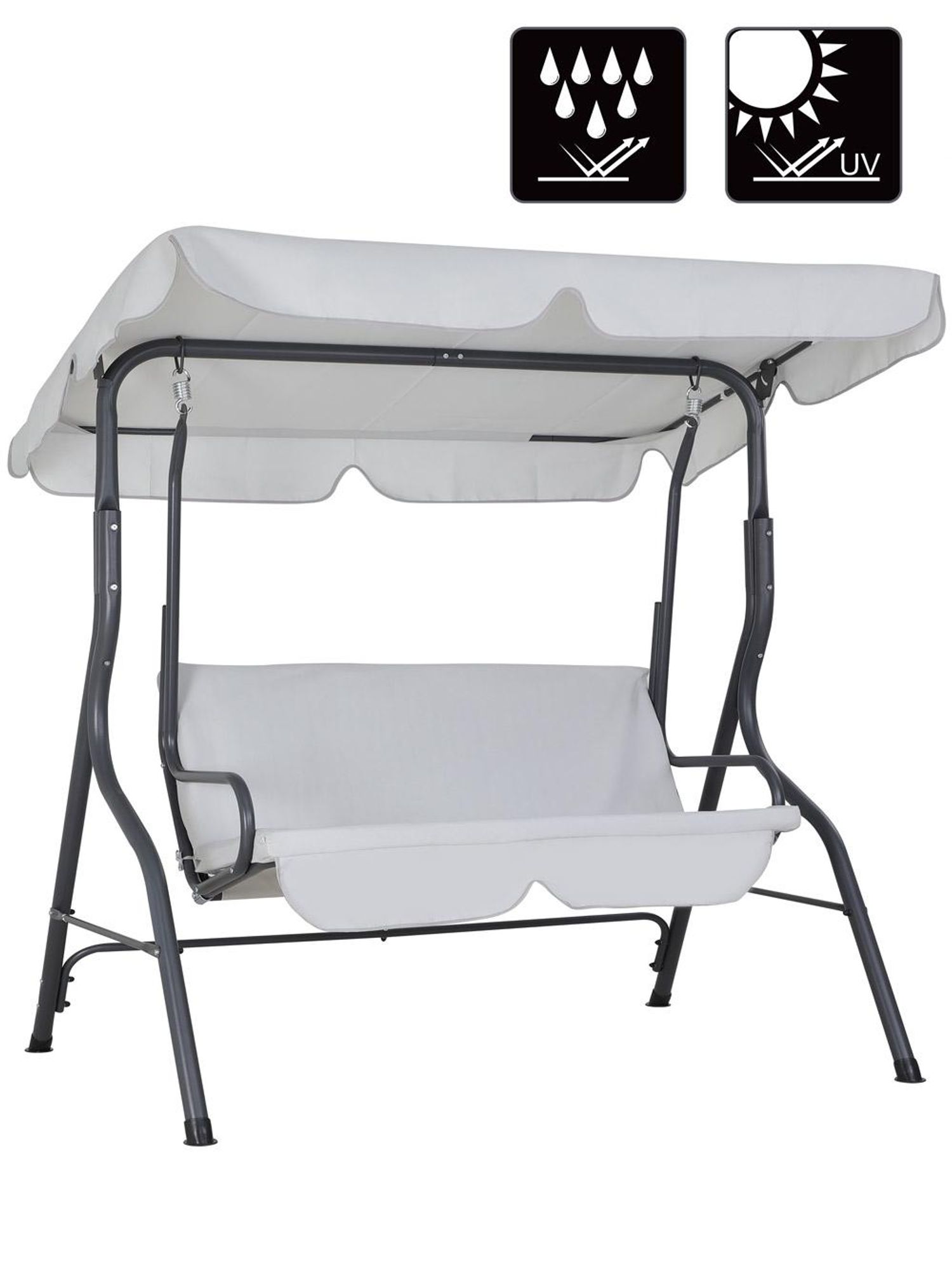 CASARIA® Hollywoodschaukel 2-Sitzer mit Dach