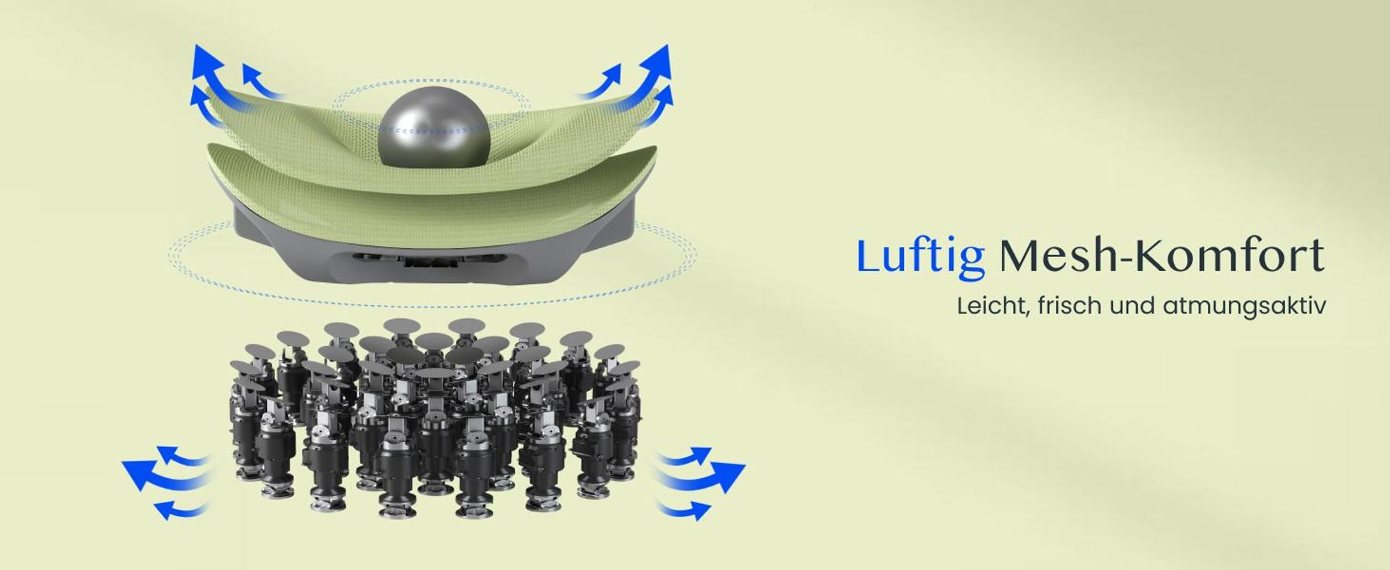 FLEXISPOT ErgoX Ergonomischer Bürostuhl mit Fußstütze, 3D-Armlehnen & Kopfstütze, 5D-verstellbare Rückenlehne, Tragfähigkeit von 136 kg, Grün