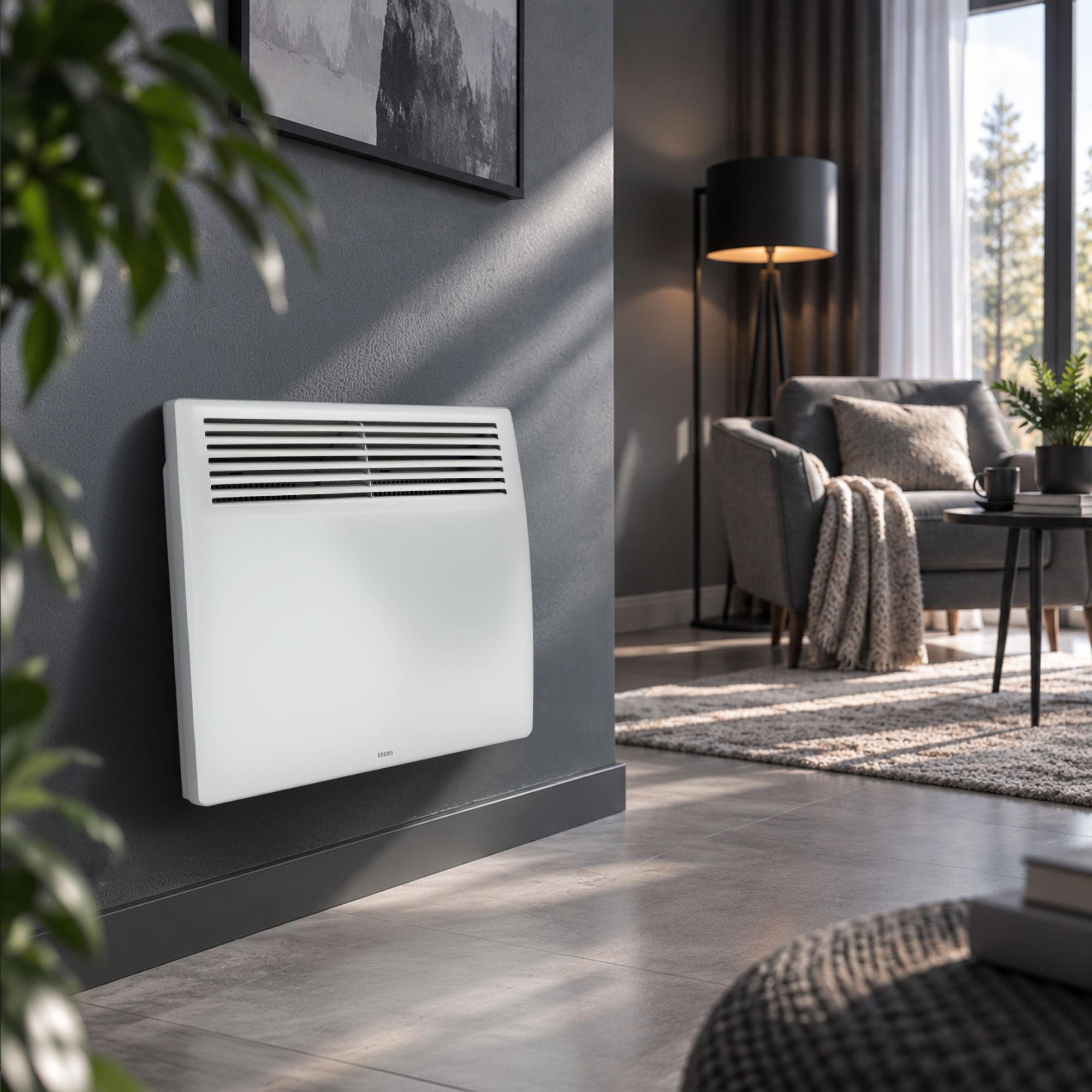 EBERG VECTO 1kW Grzejnik konwektorowy 1000 W Termostat Biały