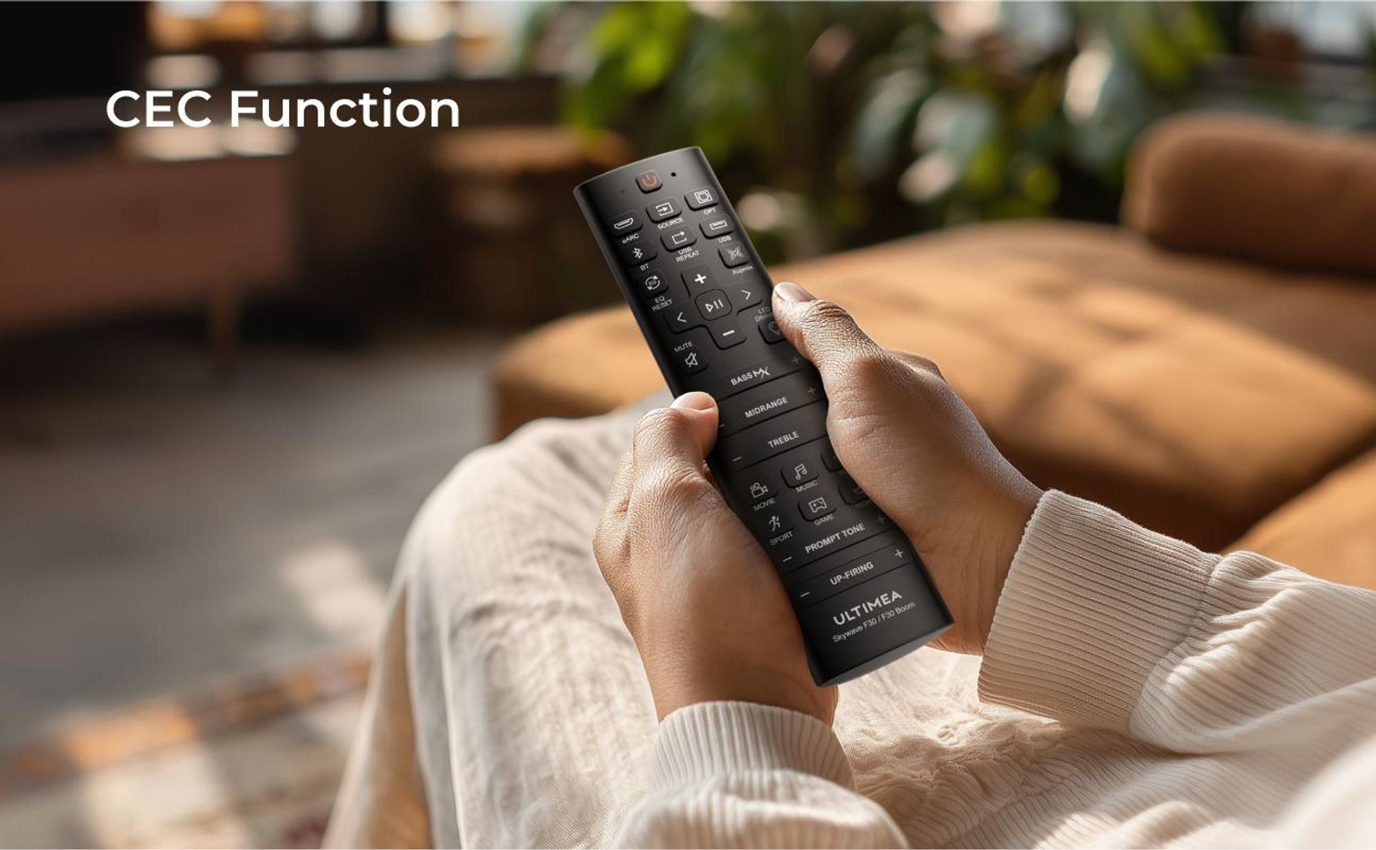 ULTIMEA 3.1.2-Kanal Soundbar mit Dolby Atmos, Surround-System für Fernseher mit 6,5-Zoll Subwoofer, Bluetooth 5.4, HDMI eARC, 360W, Skywave F30 Boom