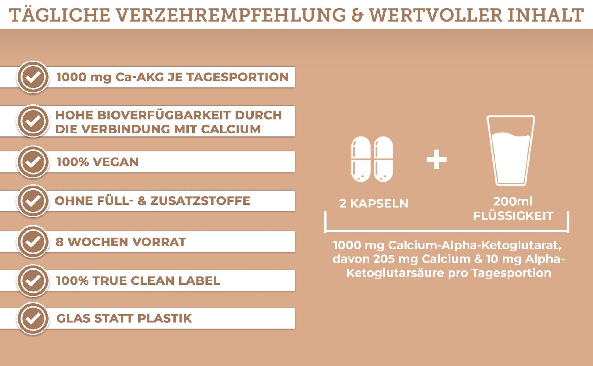 QIDOSHA Calcium-Alpha-Ketoglutarat Ca-AKG: Produktdetails