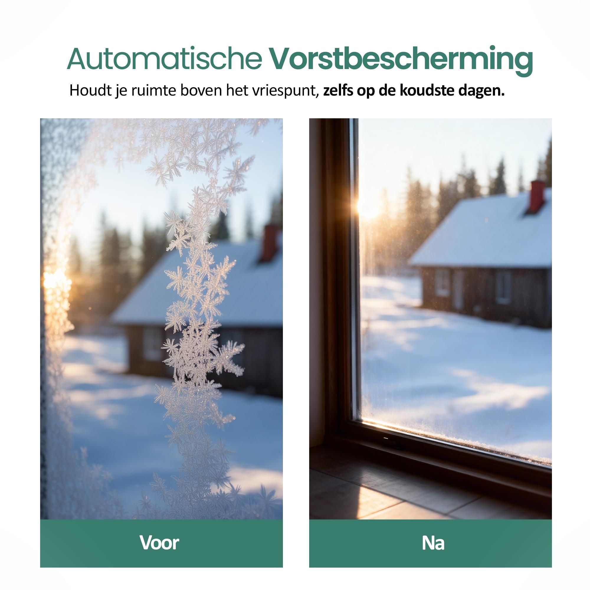 Emerio Vorstbeveiliger – Voor Ruimtes tot 5 m² – 500 W – Instelbare Thermostaat – Vrijstaand – Indicatielampje – Compact – Wit – FG-117320