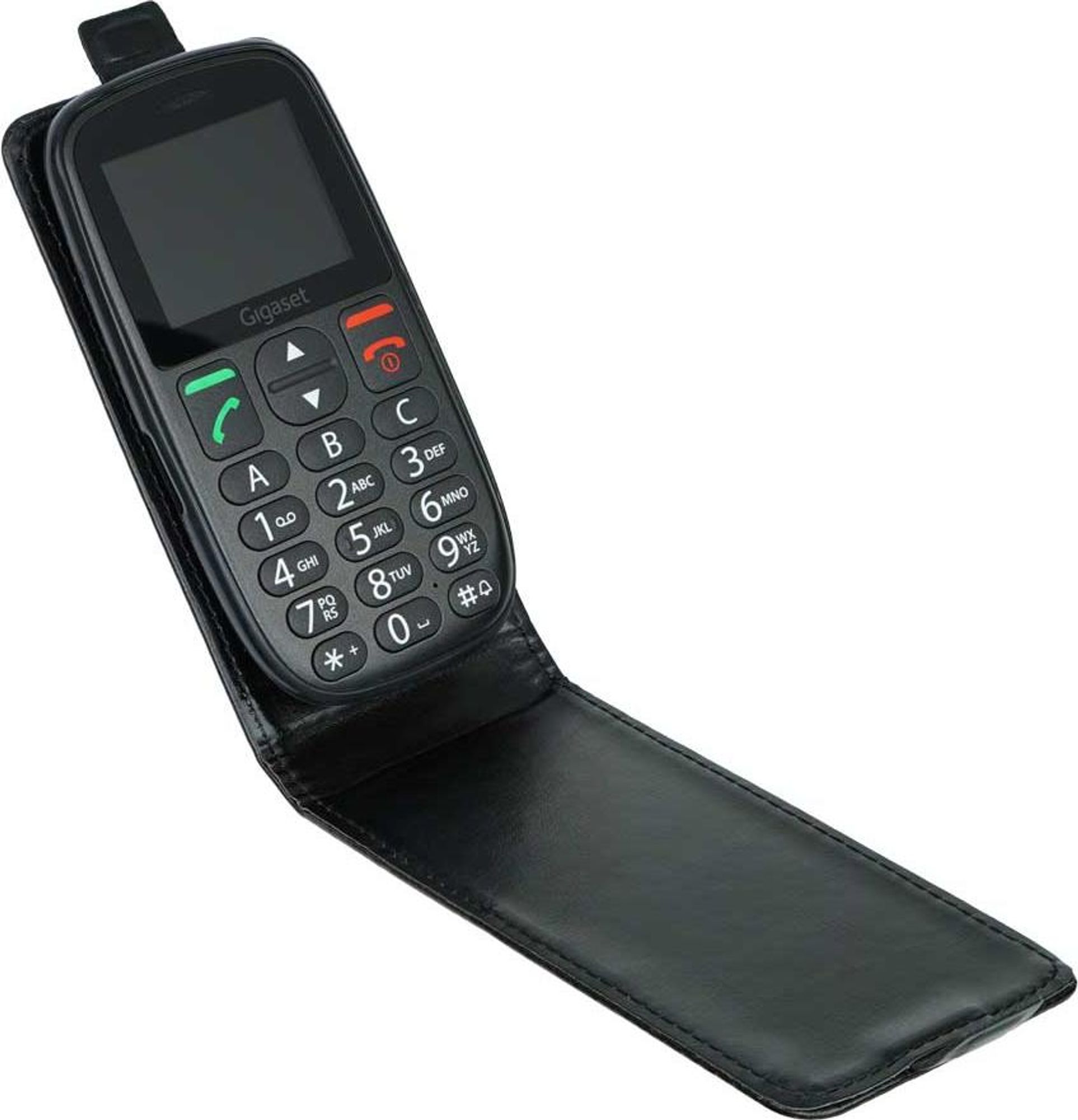 caseroxx Schutz Tasche Hülle Flip Cover kompatibel mit Gigaset GL395, Smartphone Tasche Flip Cover in schwarz Bild 5