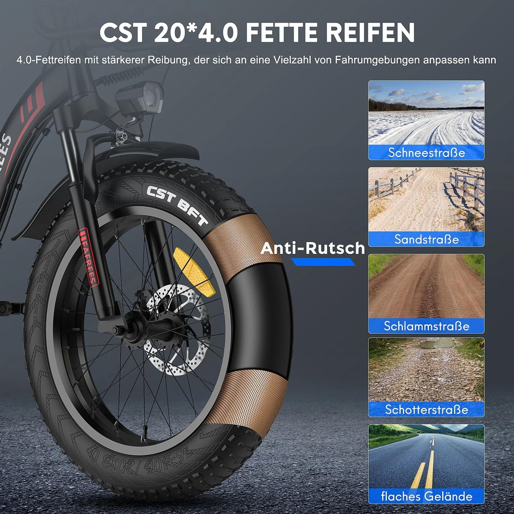 Electric Bike FAFREES F20 Max - Batterie 48V30AH 20" Reifen Mechanische Scheibenbremse - Schwarz