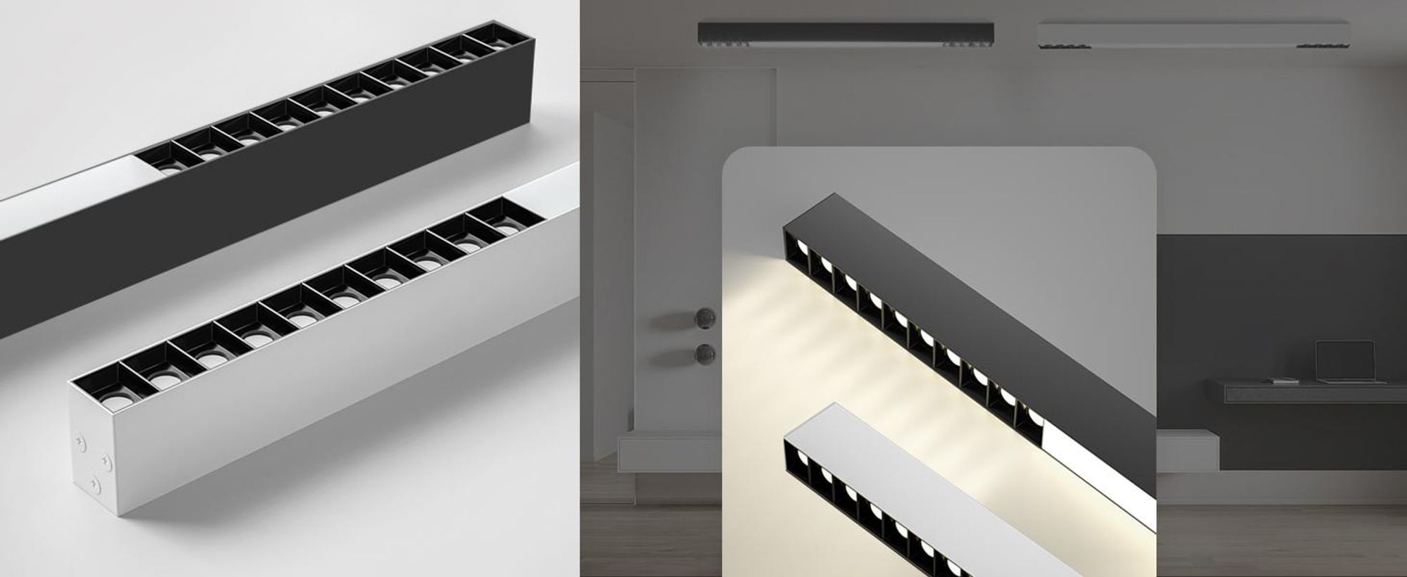 ZMH lampada da soffitto LED plafoniera nera 80CM lungo soffitto faretto cucina 25W nero moderno ufficio lampada dimmerabile con telecomando per soggiorno ufficio camera da letto
