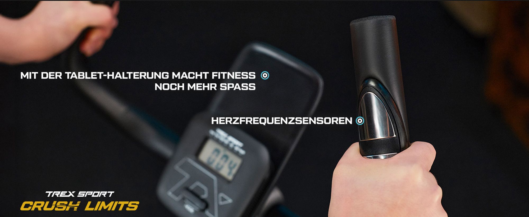 TREX SPORT Ergometer Heimtrainer Fahrrad für Zuhause TX-400MB RECK | Fitnessbike magnetisch bis 115kg | 8 Stufen, Pulssensoren, 8 Sitzhöhen, Weiß
