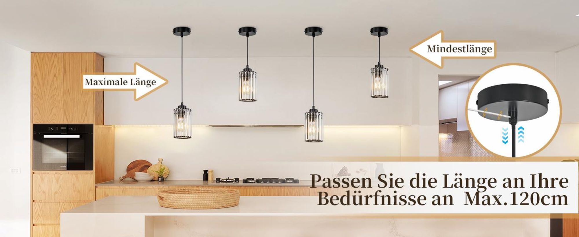 ZMH Závesná lampa jedálenský stôl jednožiarovková čierna krištál objímka E27 nastaviteľná výška lampa pre spálne chodbu kuchyň jedáleň hotel