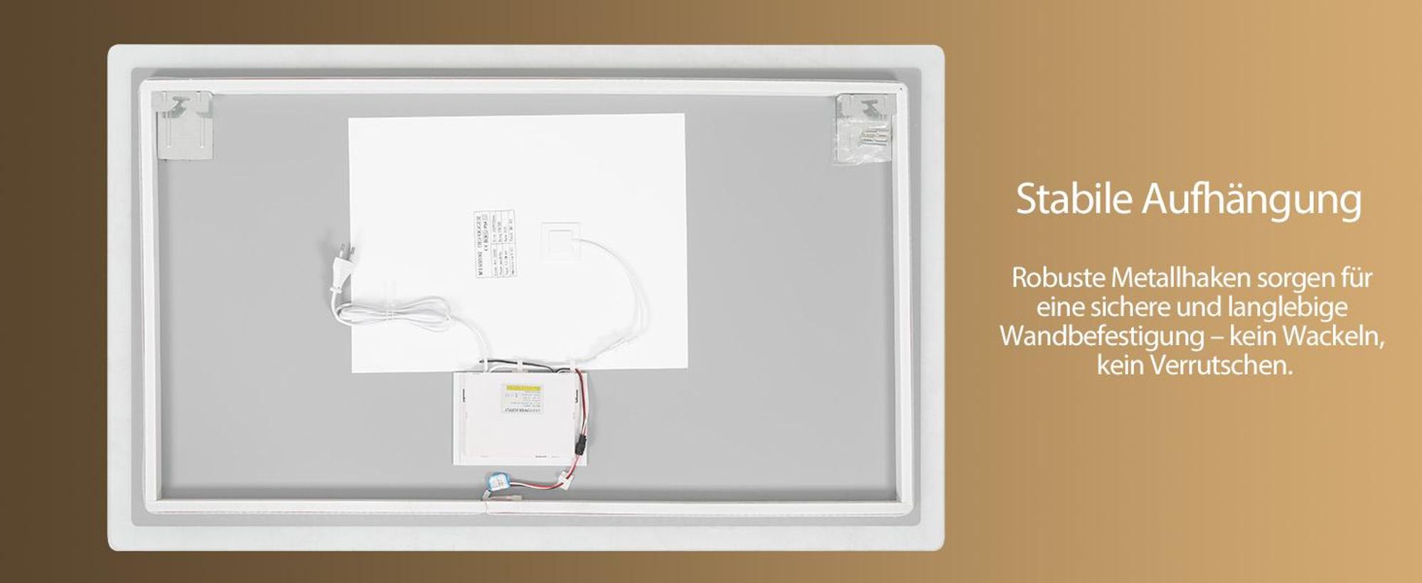 Puluomis Badspiegel mit Beleuchtung beschlagfrei 100x60, mit Uhr und Temperatur Badezimmerspiegel LED 6500k dimmbar spritzwassergeschützt