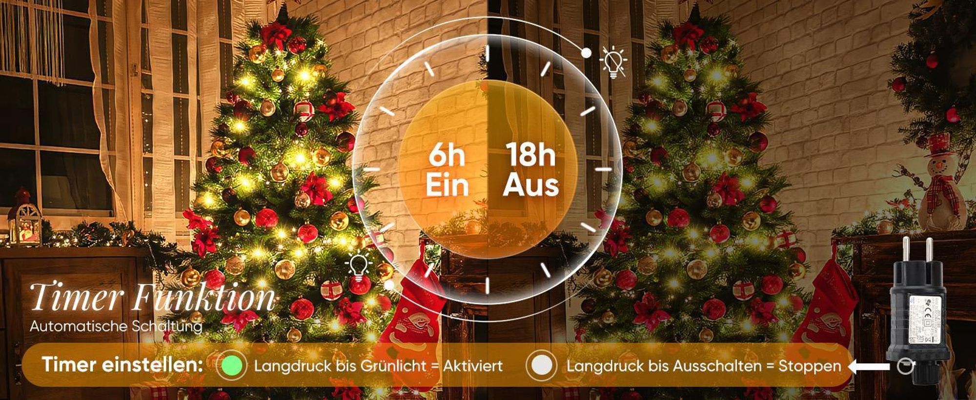SALCAR 15m 250er LED Lichterkette Weihnachten Innen, Christbaumbeleuchtung Party LED Lichtervorhang Weihnachten Hochzeit Deko