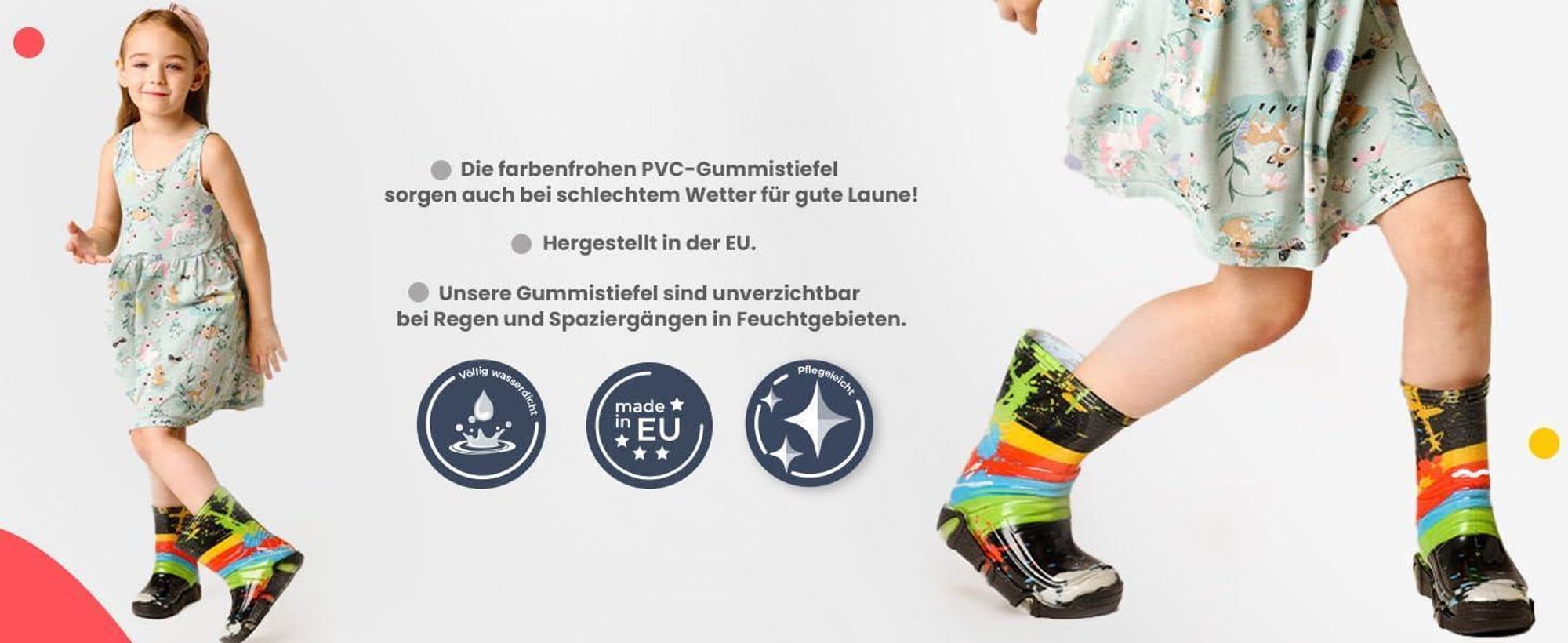 Ladeheid Kinder Mädchen Jungen Gummistiefel Gefüttert Swk2020 (Dunkelgrau Spinnen 40, 25/26)