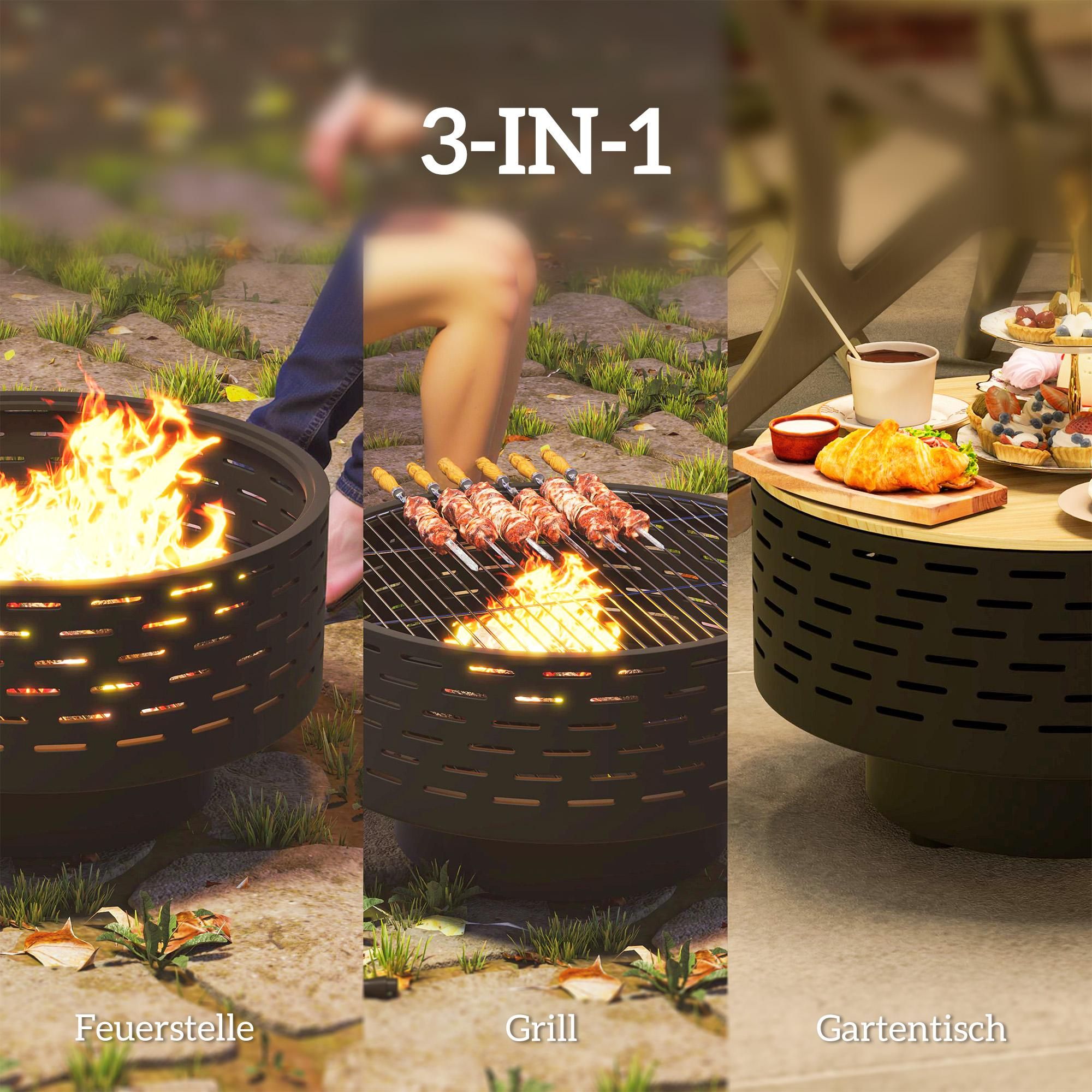 Feuerkorb mit Grill