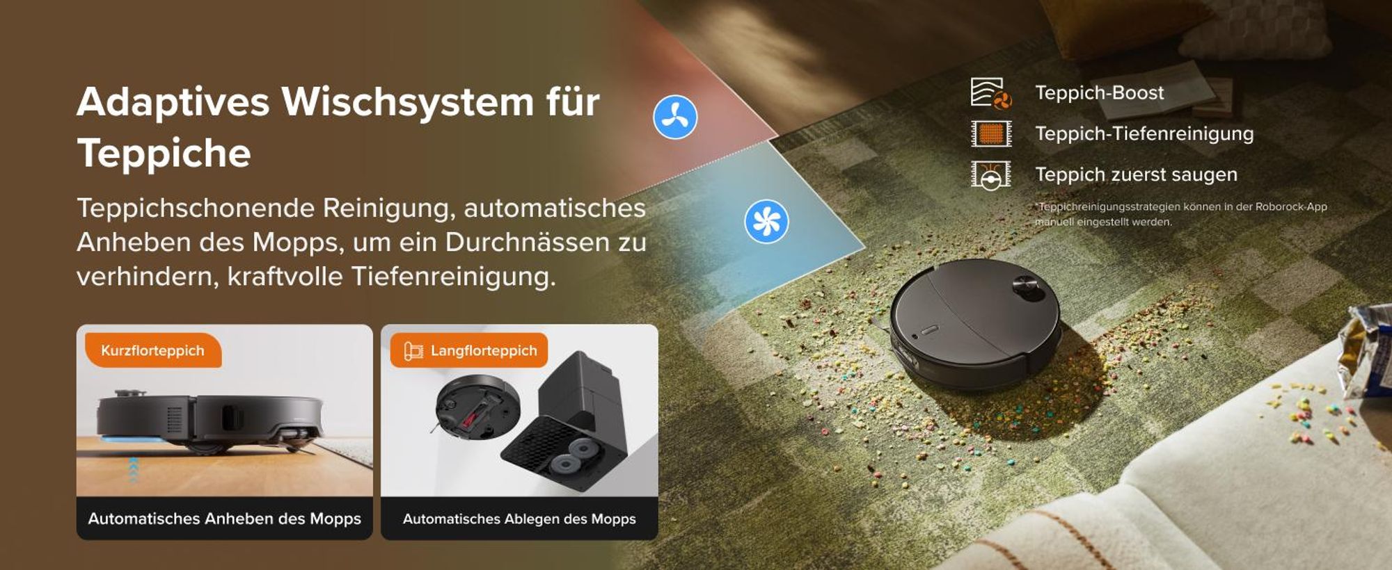 Roborock Qrevo Edge 2 Staubsauger Roboter, 25.000 Pa Saugroboter mit Wischfunktion Wischmopp-Hebefunktion, 80 °C Moppwäsche mit heißem Wasser, Schwarz