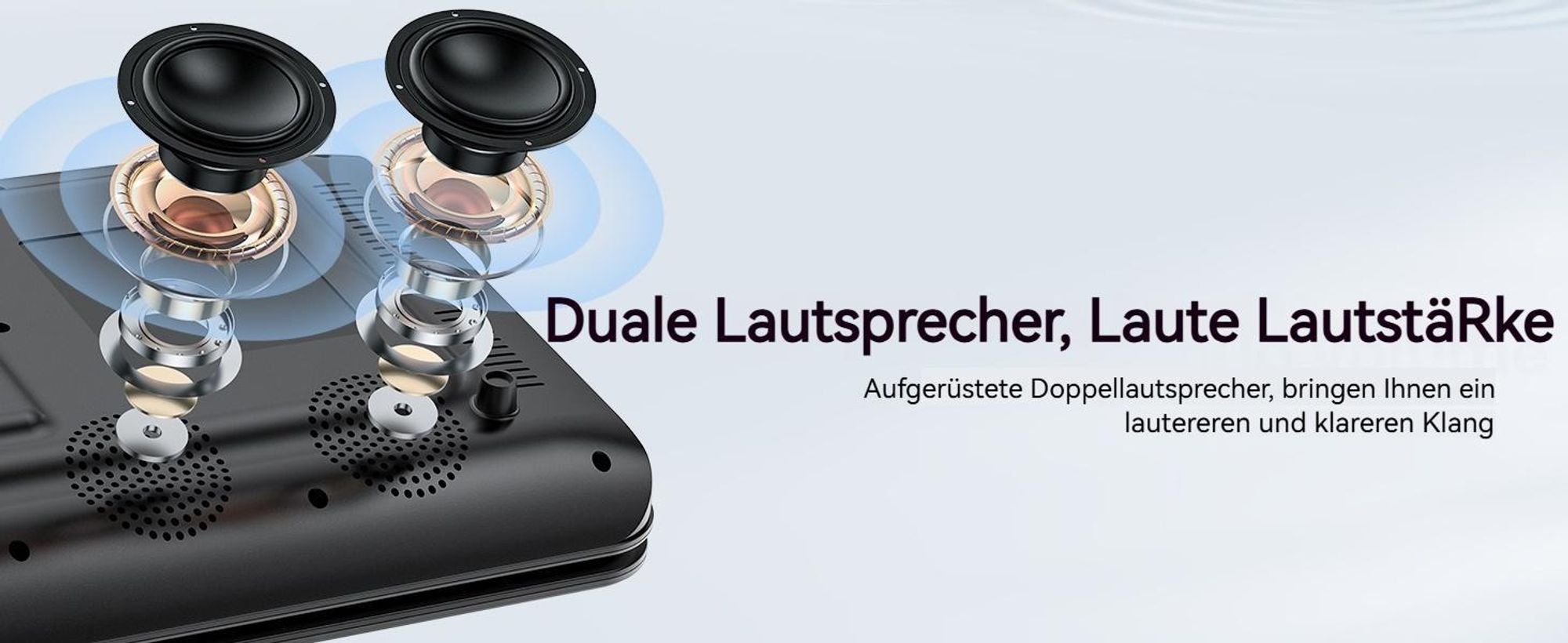 11,5" Tragbarer DVD-Player für Kinder im Auto mit 9,5" HD-Schwenkbildschirm Stereo-Lautsprechern 5 Stunden Akkulaufzeit Sync-TV/USB/TF-Karte