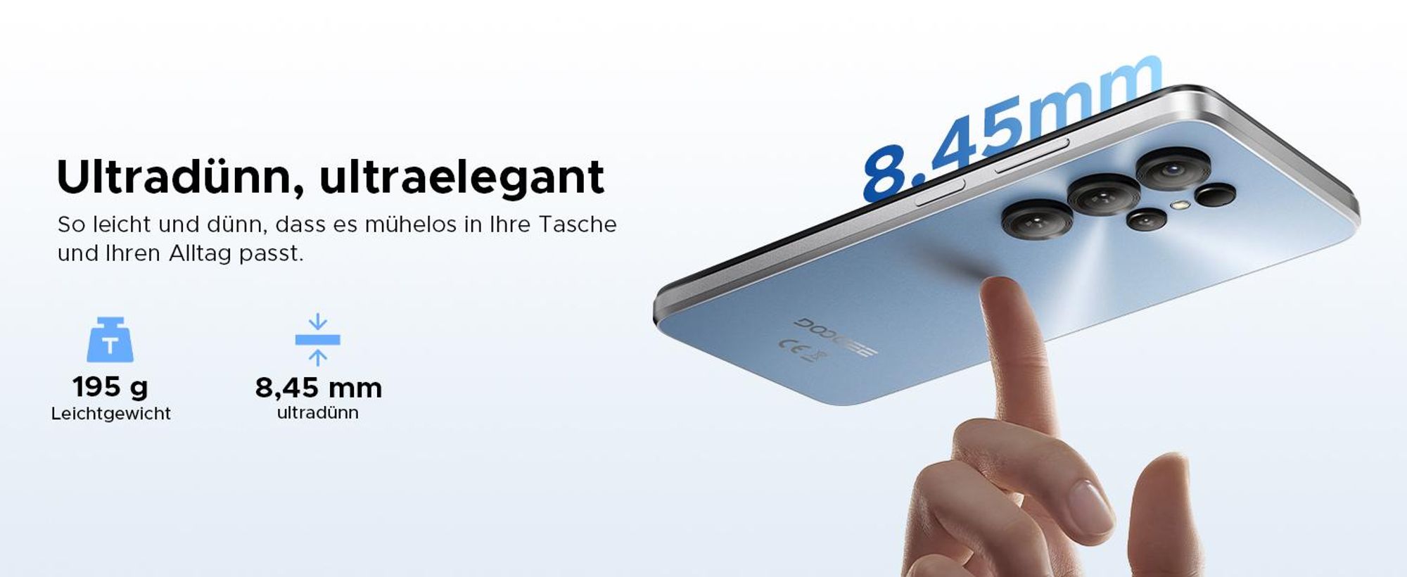 DOOGEE Note56X Pro Smartphone Handy, Android 16, 6,56" 90Hz, 6150mAh Akku, 32GB+128GB, 4G, 13MP, NFC, Fingerabdruck, OTG, ohne Vertrag