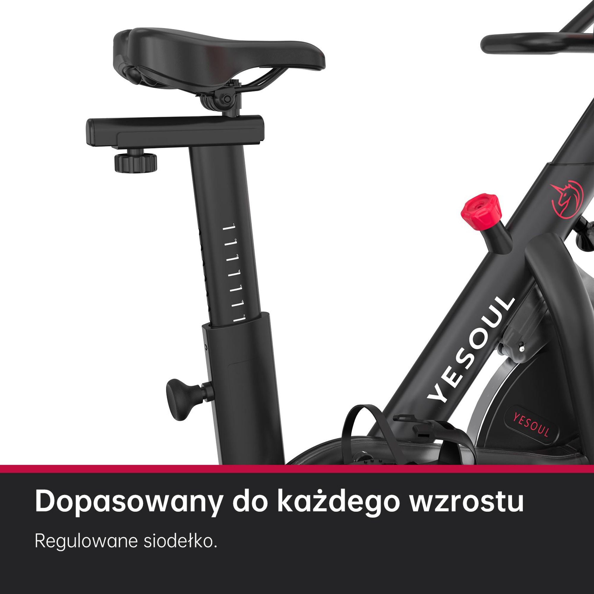 YESOUL G1M Plus – rower stacjonarny, cichy magnetyczny opór, wygodne siedzisko, rower fitness z ekranem 21,5" FHD
