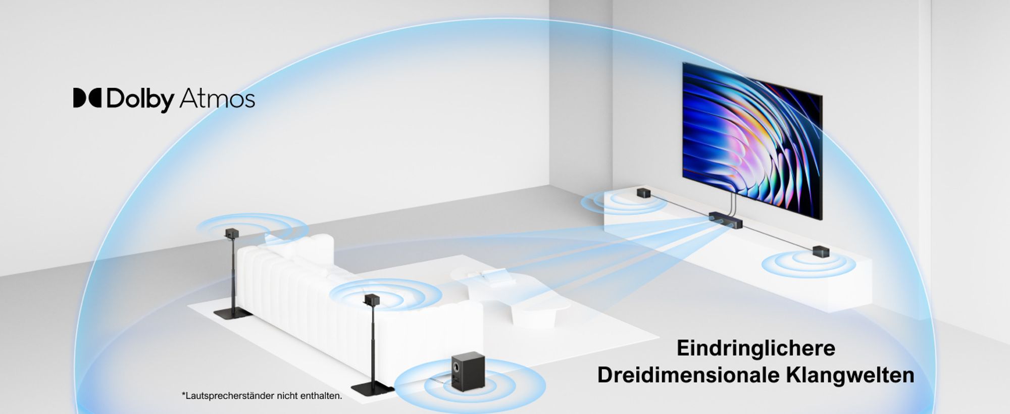 Ultimea Poseidon D80 Boom, 7.1 Kanäle, Dolby Atmos, Spiel, Film, Musik, Nacht, Sport, Voice, 96 dB, 70 dB, 1%