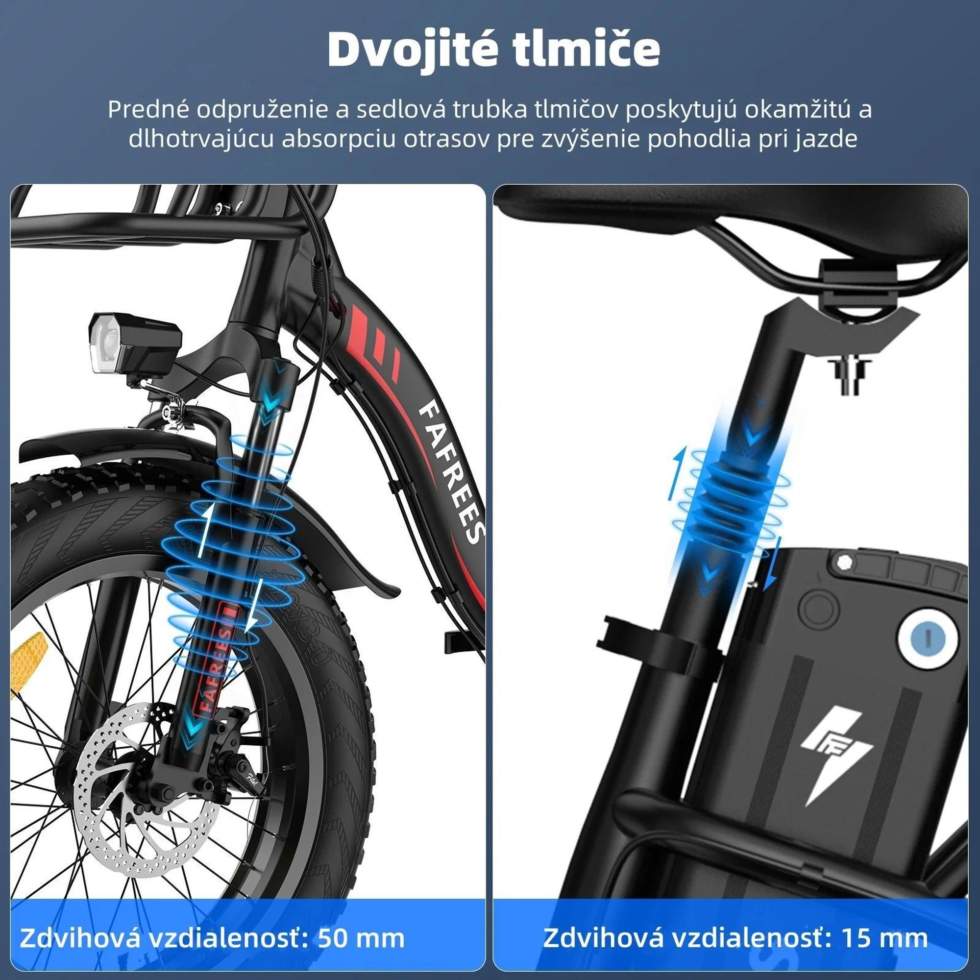Electric Bike FAFREES F20 Max - Batéria 48V30AH Pneumatika 20" Mechanická kotúčová brzda - Červená