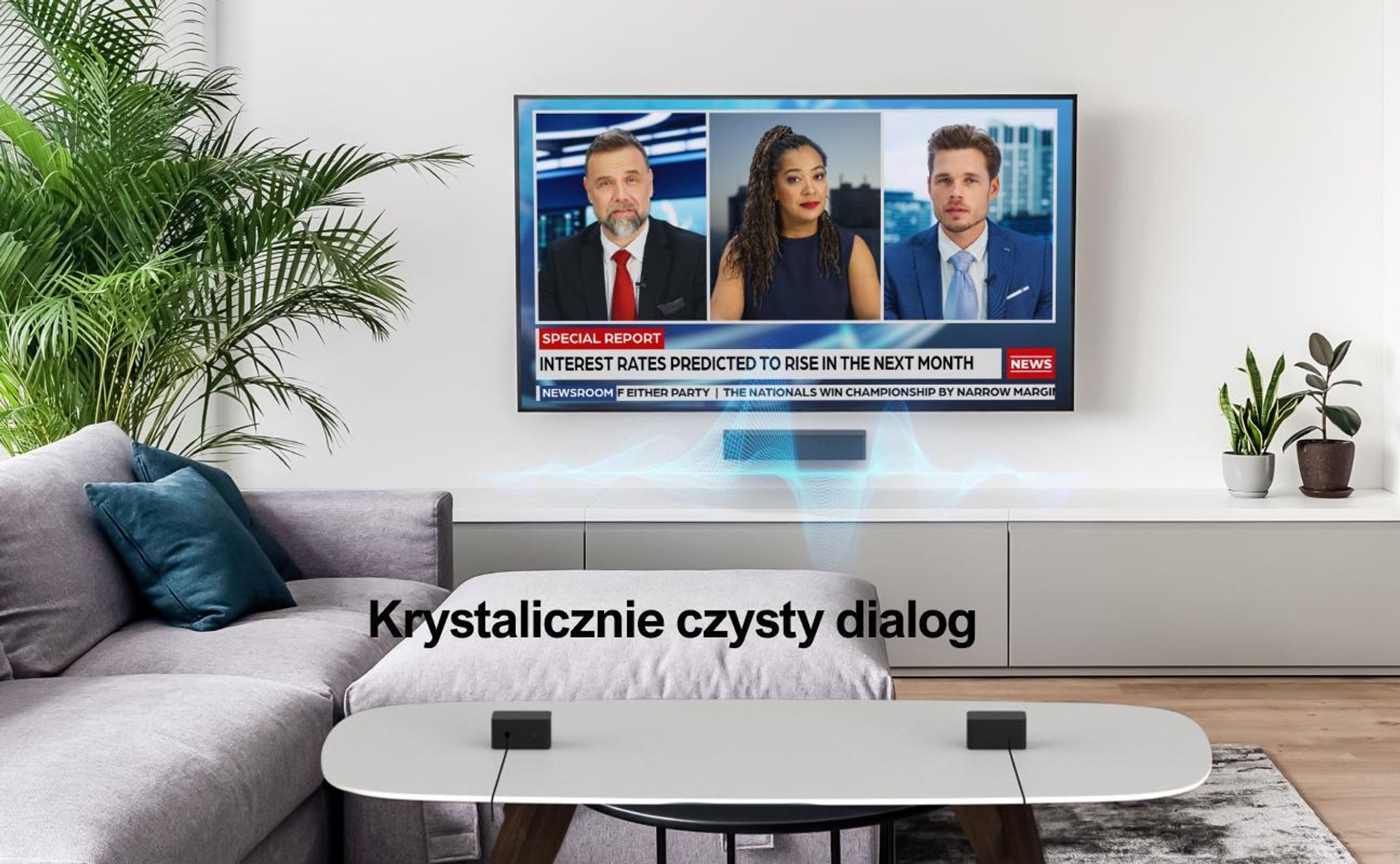 Soundbar ULTIMEA Poseidon D60 5.1 Dolby Atmos (410 W, regulowany dźwięk przestrzenny i basy, HDMI eARC)