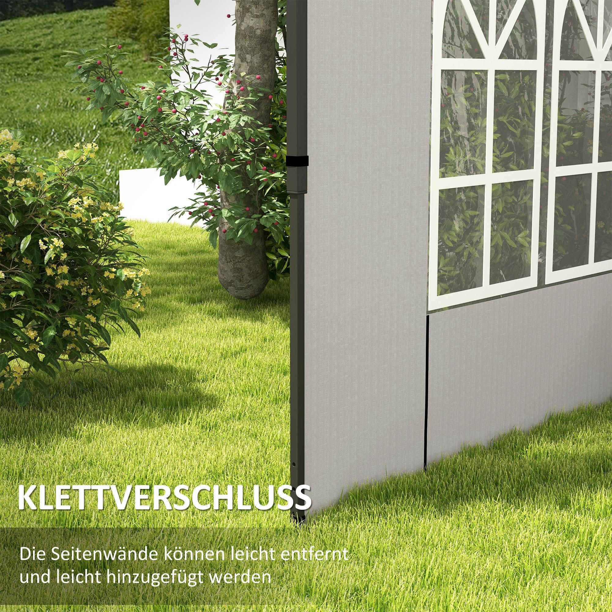 Seitenwände 3x6 Sichtschutz weiß