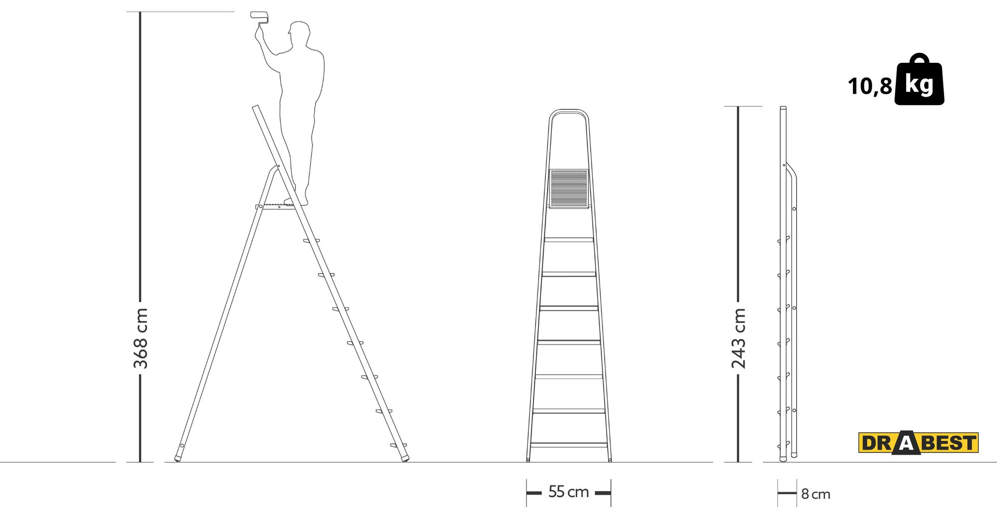 Drabest, Hersteller von Leitern, Leitern, Leitern, Aluminiumleitern, Stahlleiter