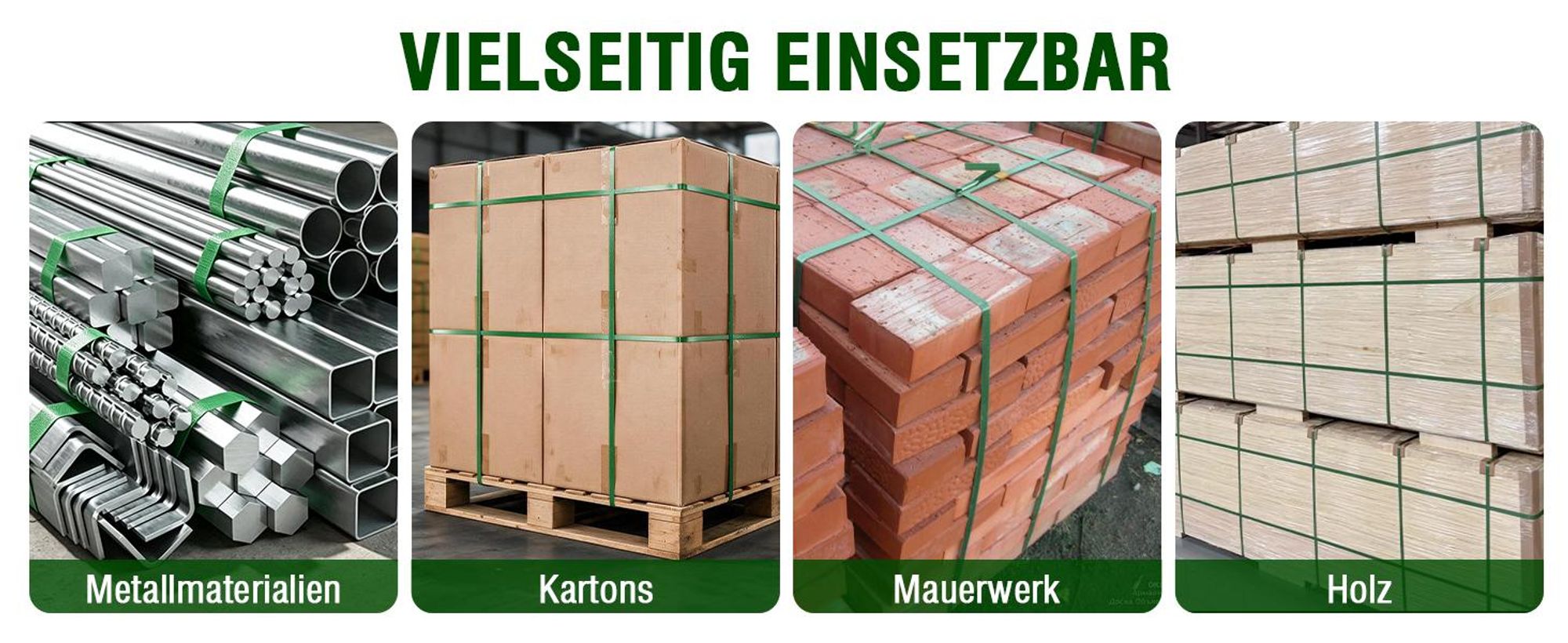 PET-Umreifungsband 16 × 0,8 mm, L 600 m, 460 kg Bruchfestigkeit für Umreifungsgeräte Geprägte Oberfläche Verpackungsband für Kartons Holz Stein Stahl