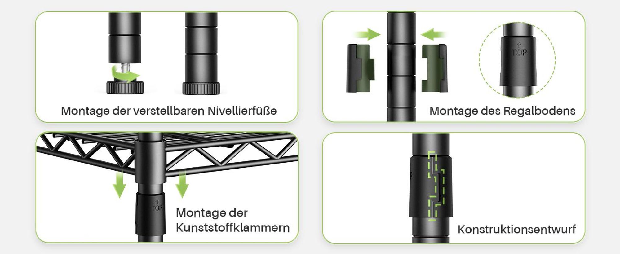 HOKEEPER Kleiderständer, robuster Schrankständer zum Aufhängen von Kleidung, Traglast 498 kg, tragbarer, verstellbarer Kleiderschrank