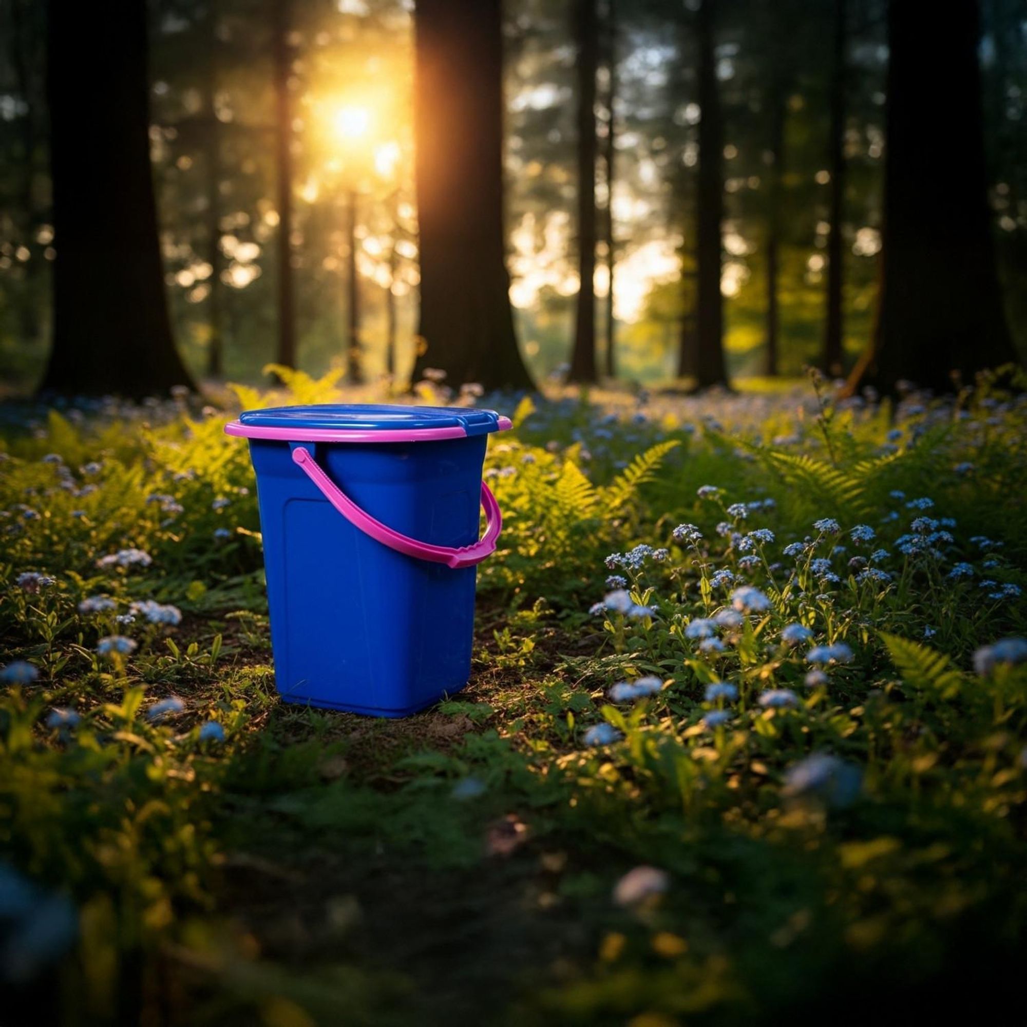 Reise WC Toilette Campingtoilette Eimertoilette Mobil Camping Outdoor Eimer 19L dunkelbalu-rosa