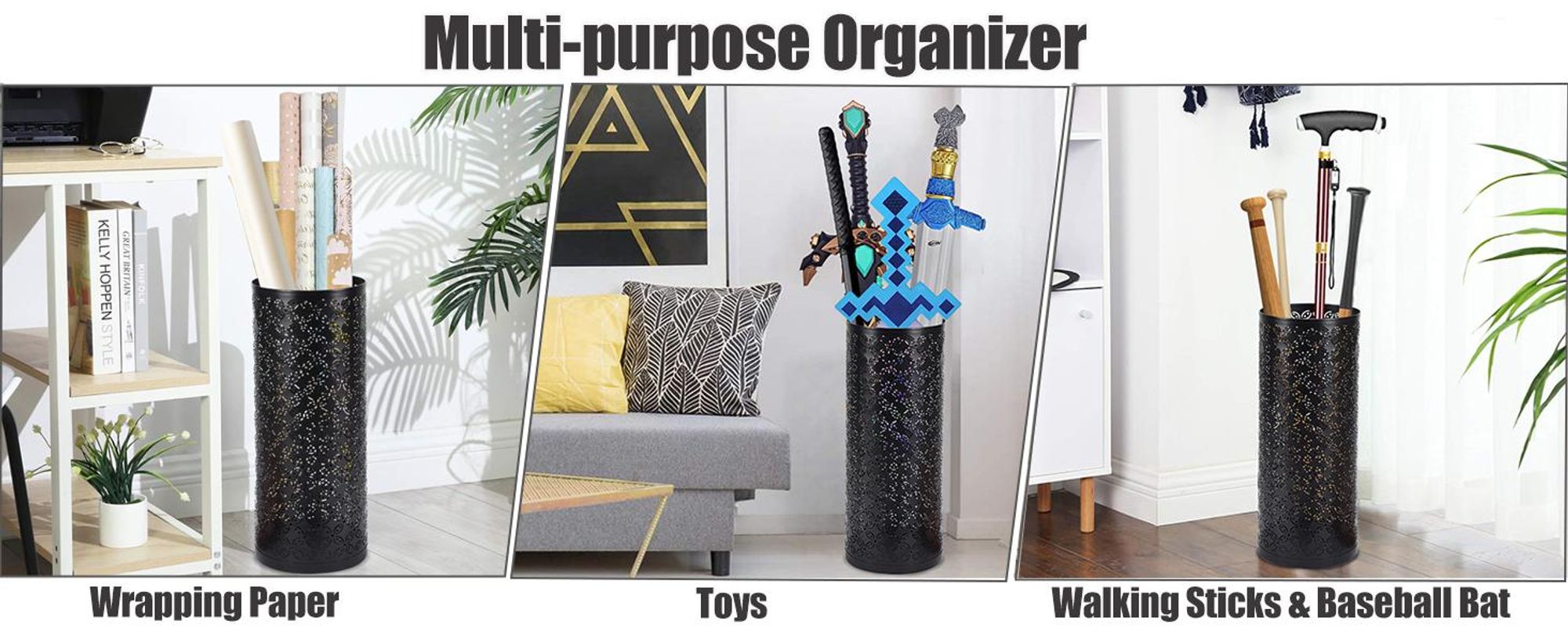Schirmständer, Regenschirmständer, Schirmhalter, Regenschirmhalter, Stöcke Walking Sticks Halter für Eingang, Haus, Büro