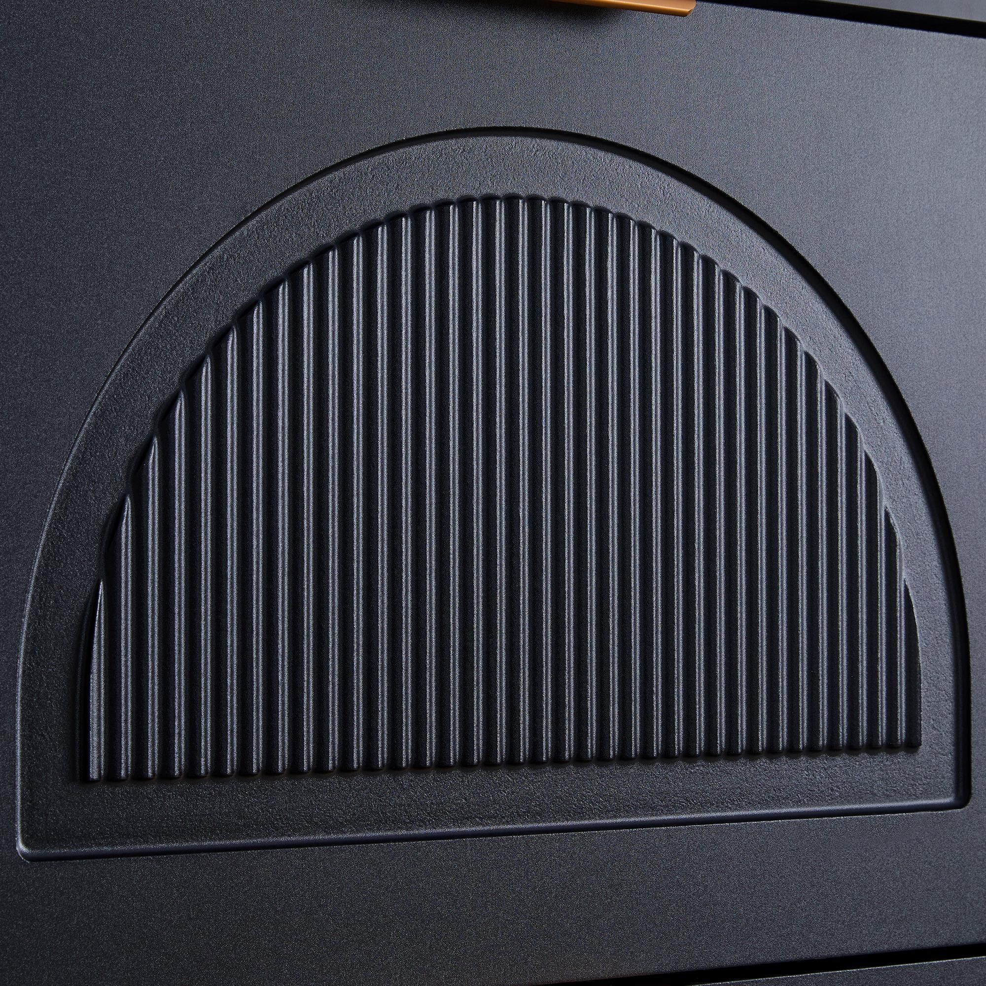 Merax Schuhschrank Schuhkipper mit 3 Klappen, Metallgriff, Schmal Schuhregal, Schuhkommode, Schuhablage, Schuhregal, Schwarz
