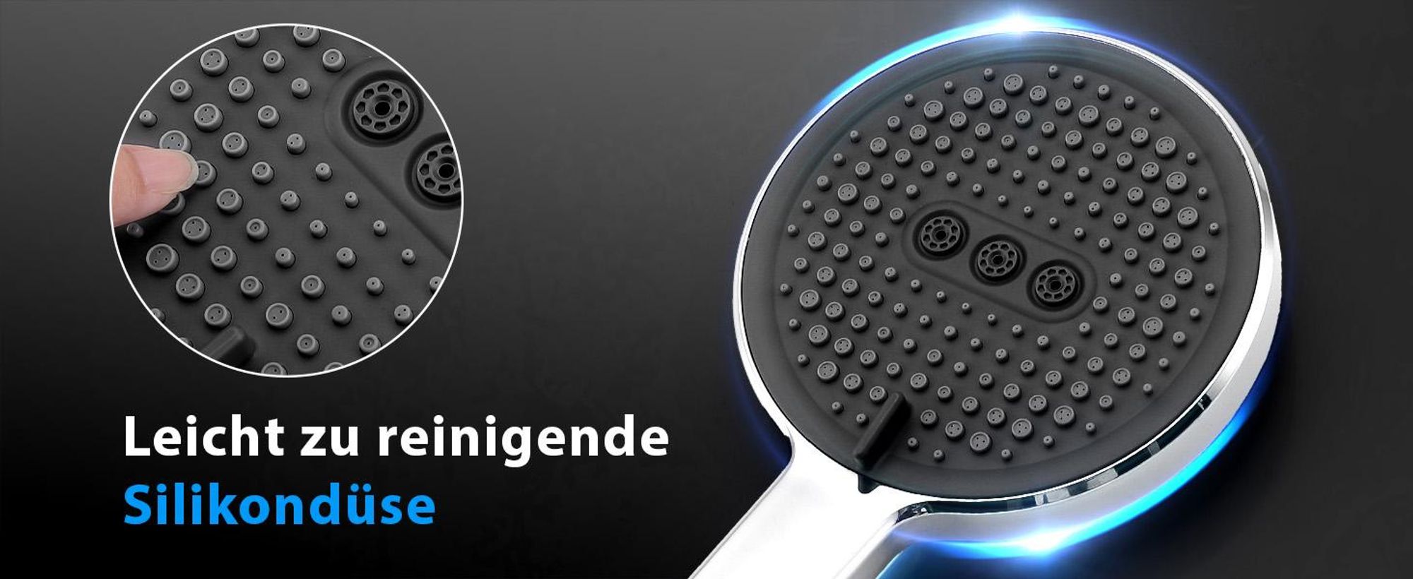 Duschsystem mit Thermostat Regendusche Duschset Brausegarnitur Duscharmatur Thermostat 40℃ mit Versteckter Wasserauslauf Duschstange inkl. Verstellbar Handbrause Regenbrause Duschstange
