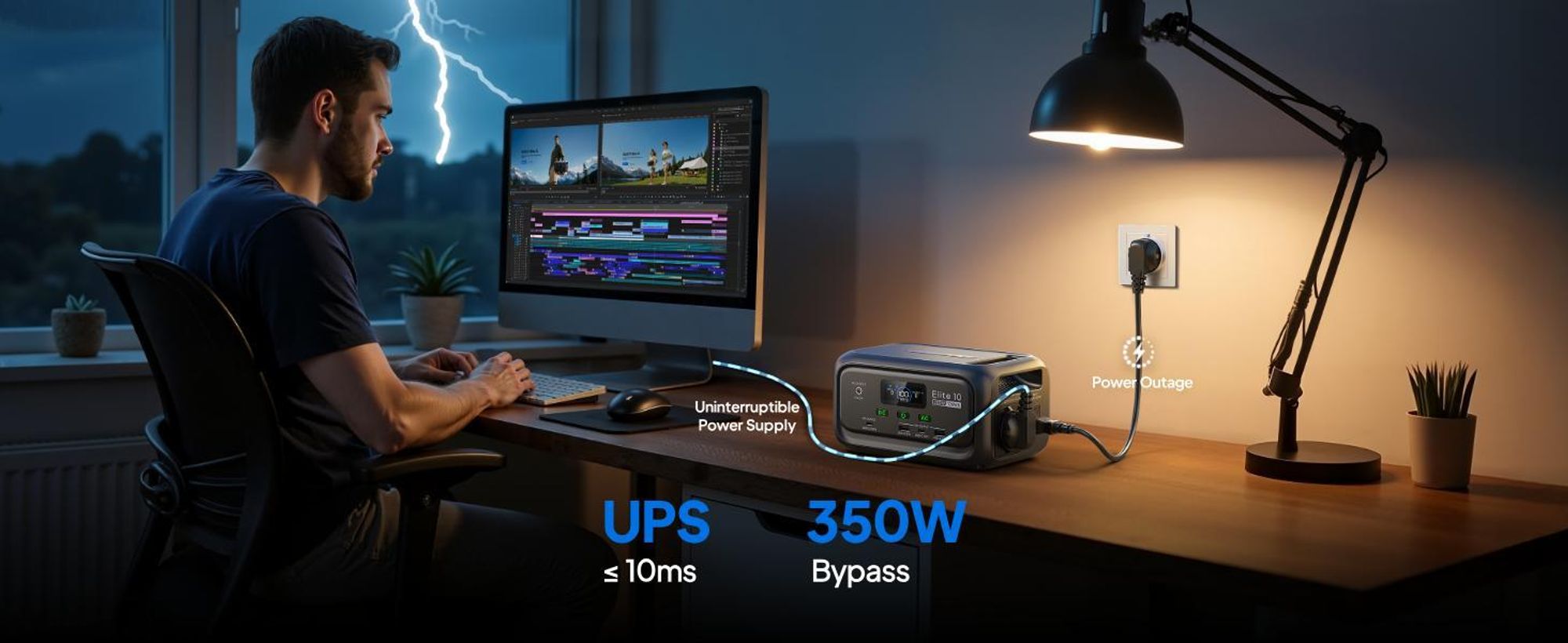 BLUETTI Elite 10 Mini-Powerstation, tragbar, 128-Wh-Akku mit 60-W-Solarpanel, USV, Schnelllade-Solargenerator für Camping und Reisen