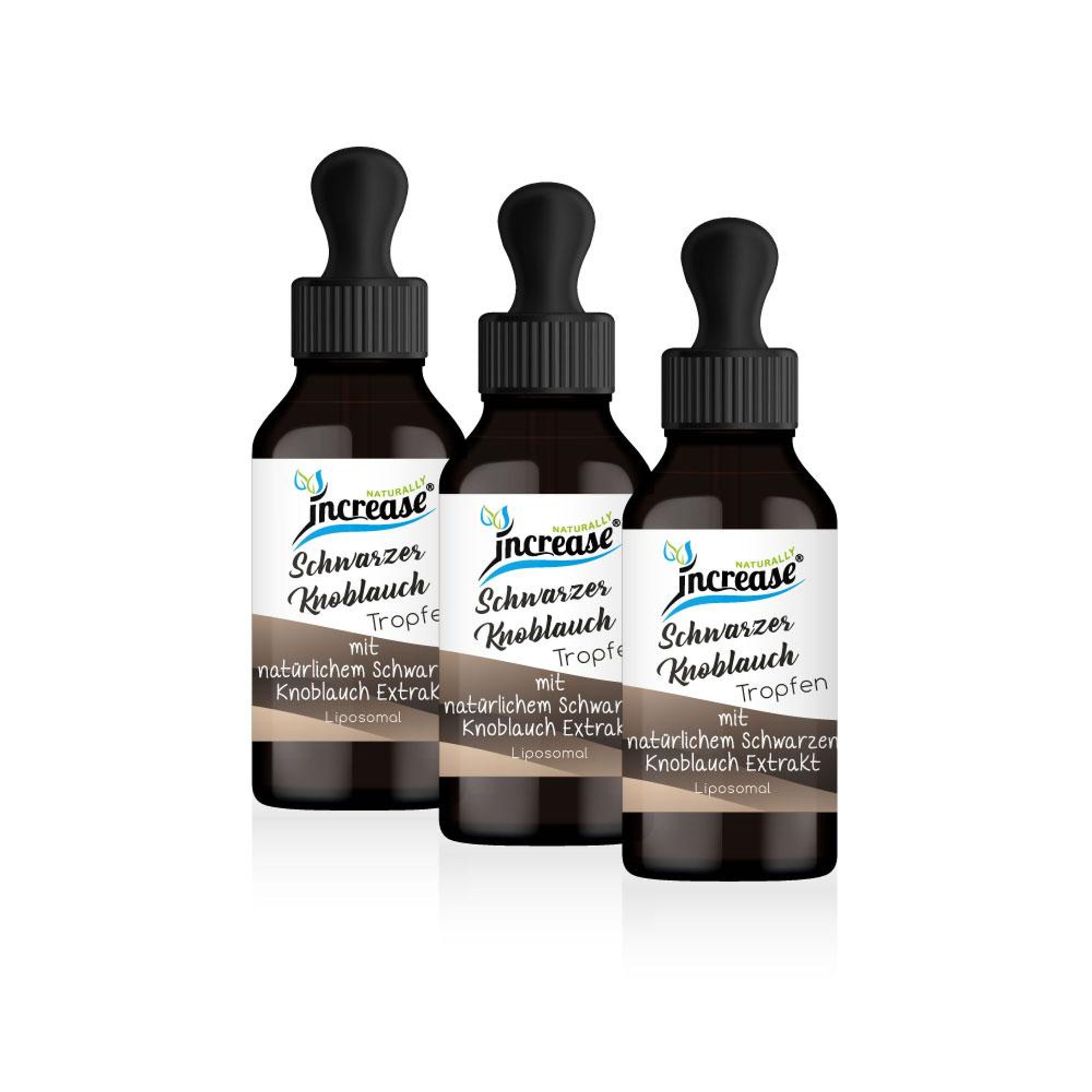 Nimm 3, zahl 2 Aktion Liposomale Schwarzer Knoblauch Tropfen hochdosiert - 2000mg Schwarzer Knoblauch pro Tag