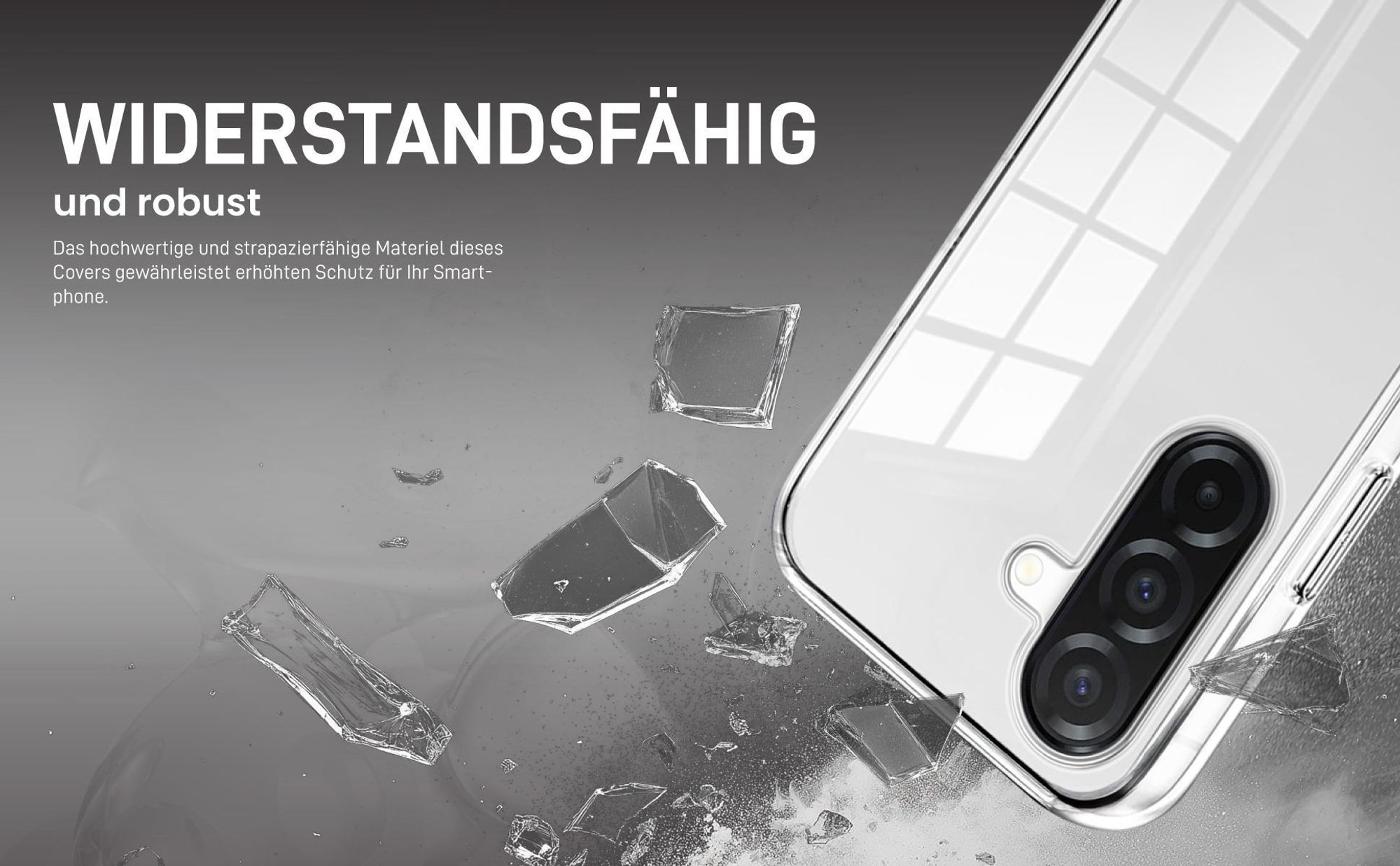 Transparentes Front Back Cover für Samsung Galaxy A26 5G mit Aufprallschutz