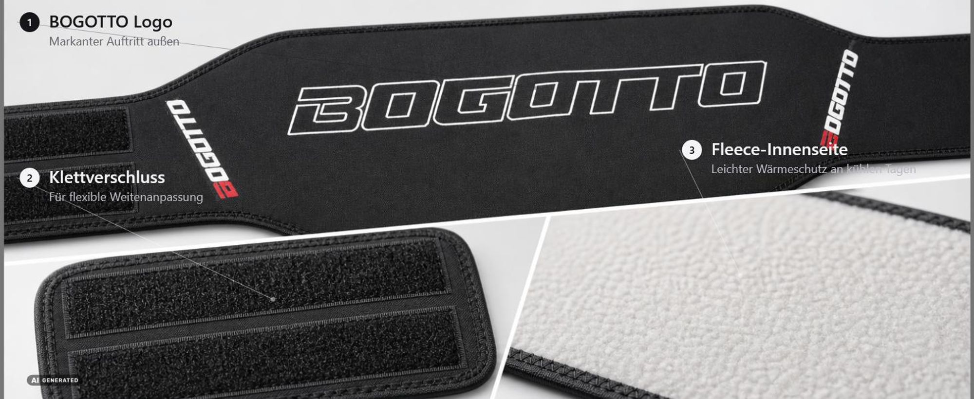 Bogotto BGX-Neo Neopren Nierengurt, schwarz, M