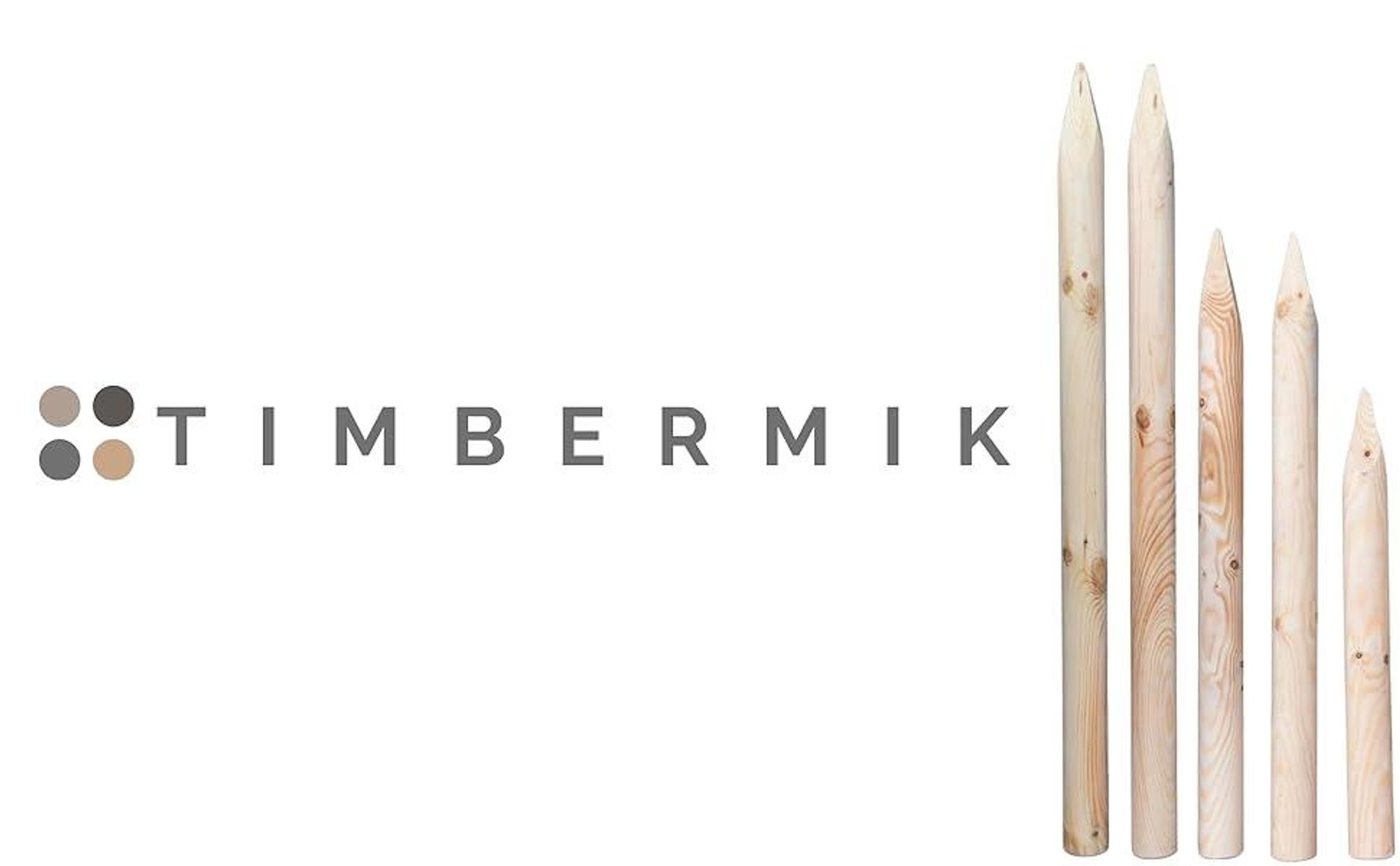 TIMBERMIK Baumstütze Komplettset Rankhilfe Baumpfahl ø 7cm Länge: 200 cm Pflanzenhalter 3 x Holzpfosten 3x Schwarze Baumgurte und 6x Halbpalisaden