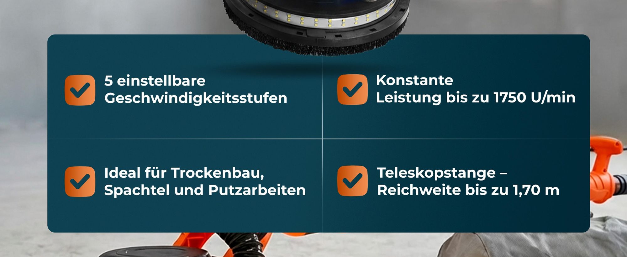 MONZANA Trockenbauschleifer 750 Watt