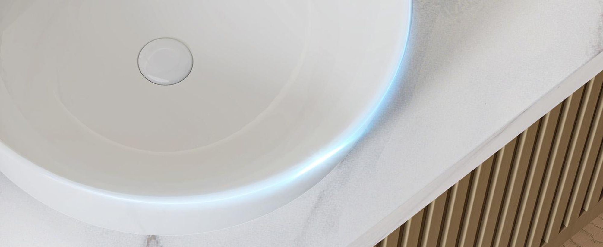 Kleines Waschbecken 40cm, ultradünner Rand