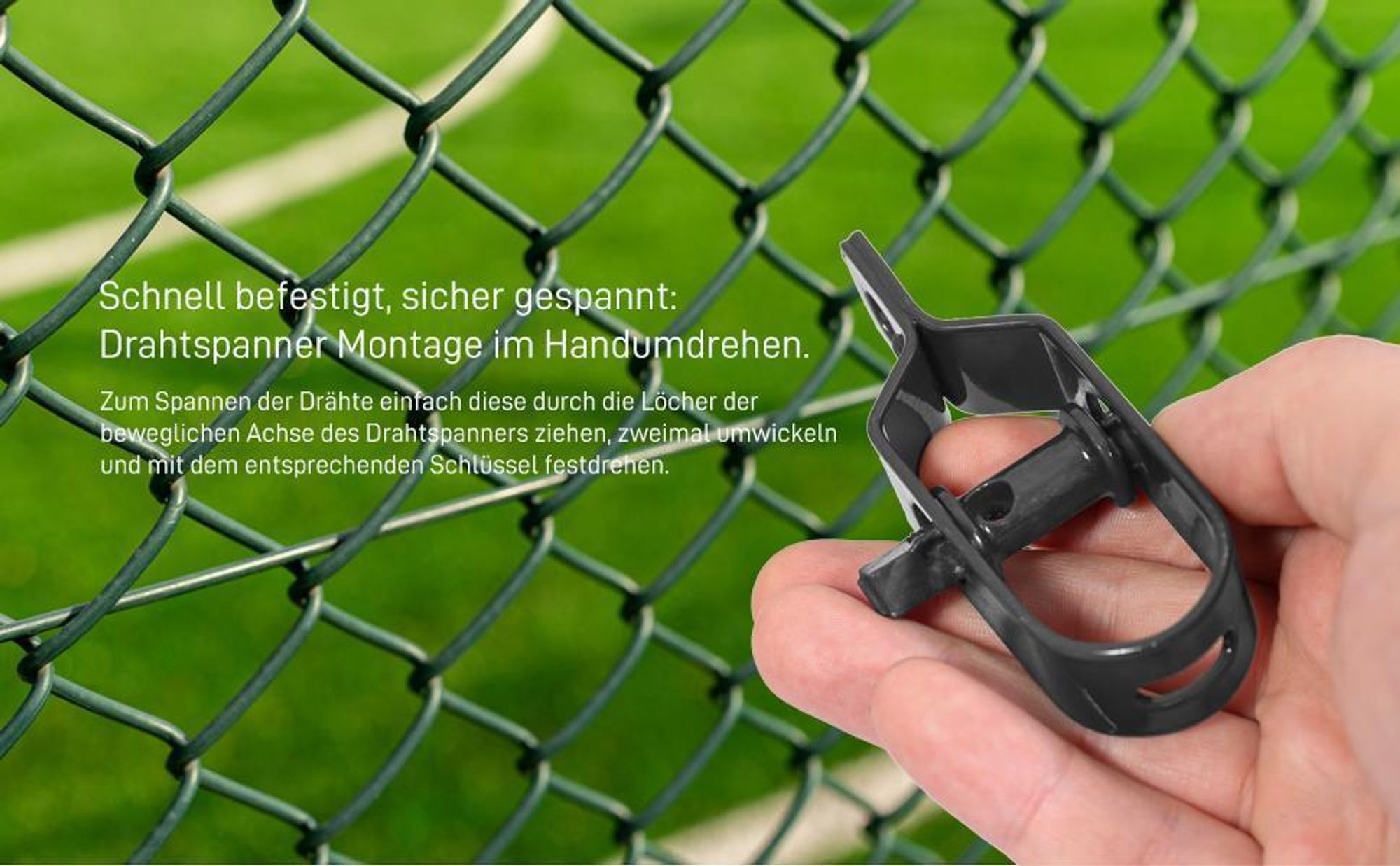 Fepro® Drahtspanner verzinkt, 90mm - 10 Stück, ideal für Maschendrahtzaun Spanndraht, Zaunspanner, Drahtzaun Spanner für Garten Spanndraht Wildzaun Forstzaun Weidezaun