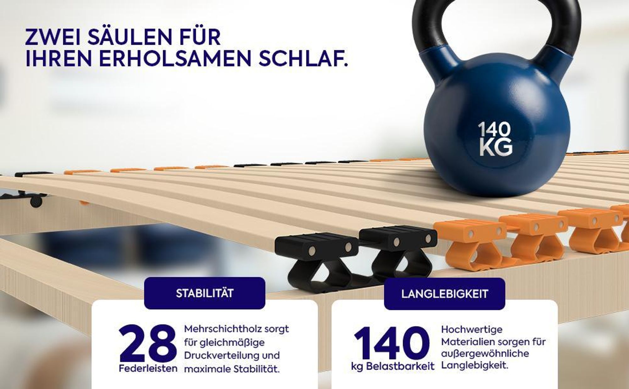 Lattenrost 100x200 7 Komfortzonen einstellbare Härte Lattenrahmen aus Buche Federholzrahmen Germany Lattenrost Selbstmontage