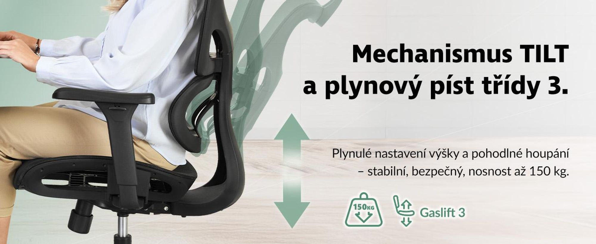 kancelářská židle di volio Vataro - ergonomická kancelářská židle s 2D opěrkou hlavy a 4D područkami, prodyšný sedák, tichá polyuretanová kolečka